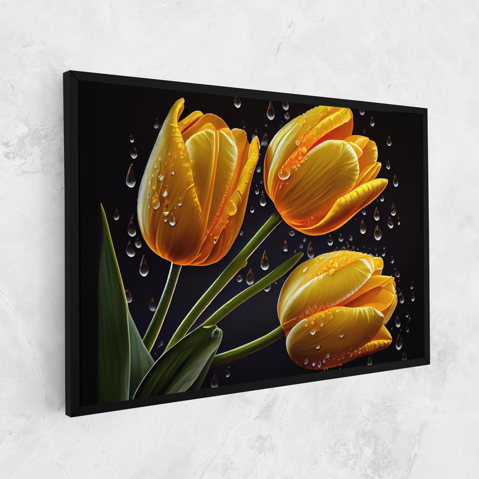 Tablou Canvas 3 Yellow Tulips mockup 1