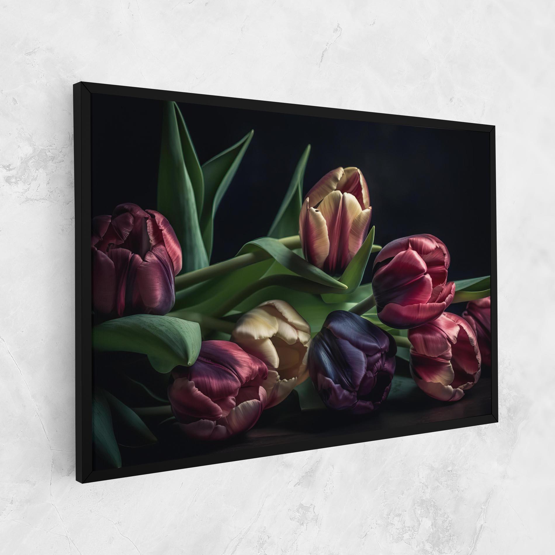 Tablou Canvas Dark Purple Tulip mockup 1