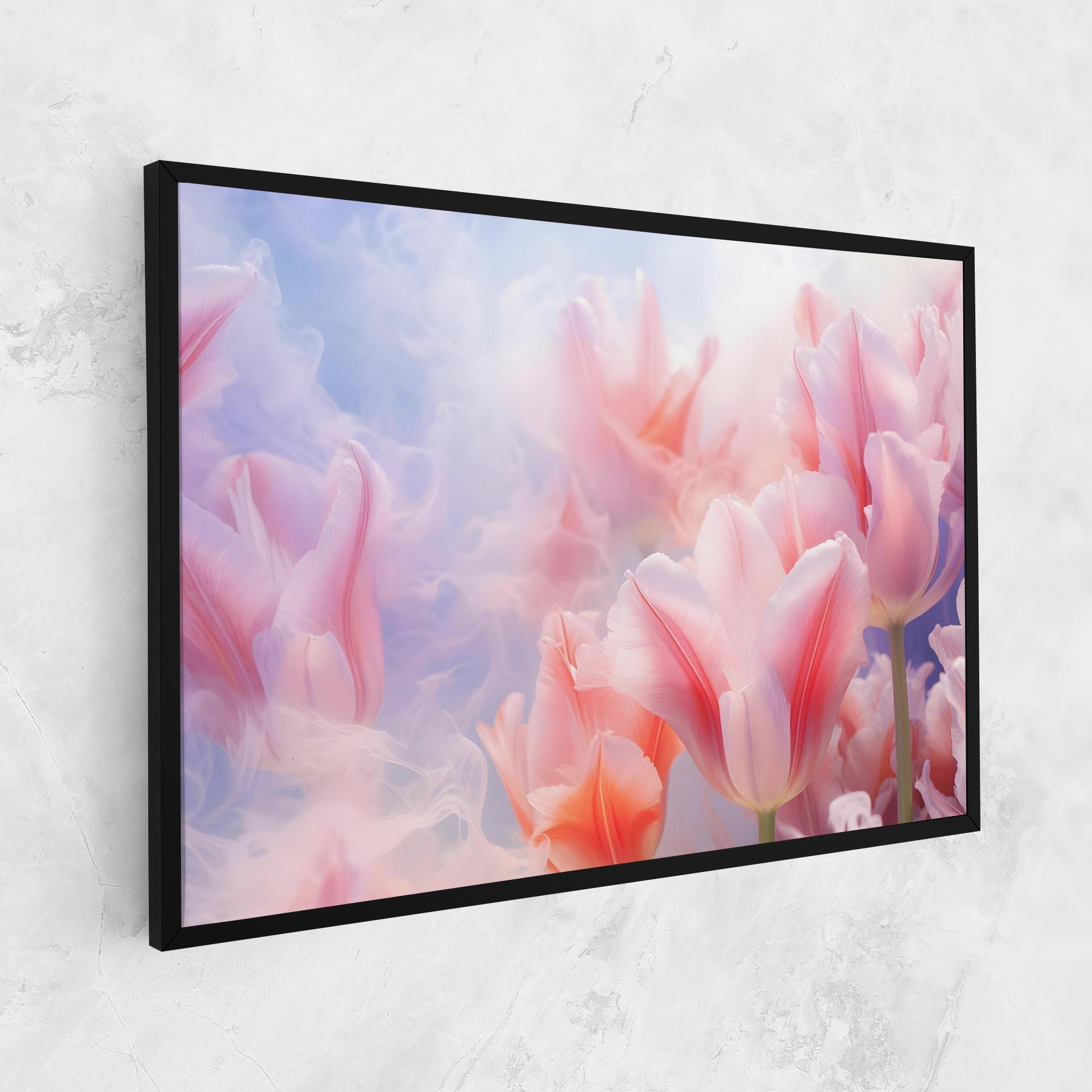 Tablou Canvas Dreamy Pink Tulips mockup 1