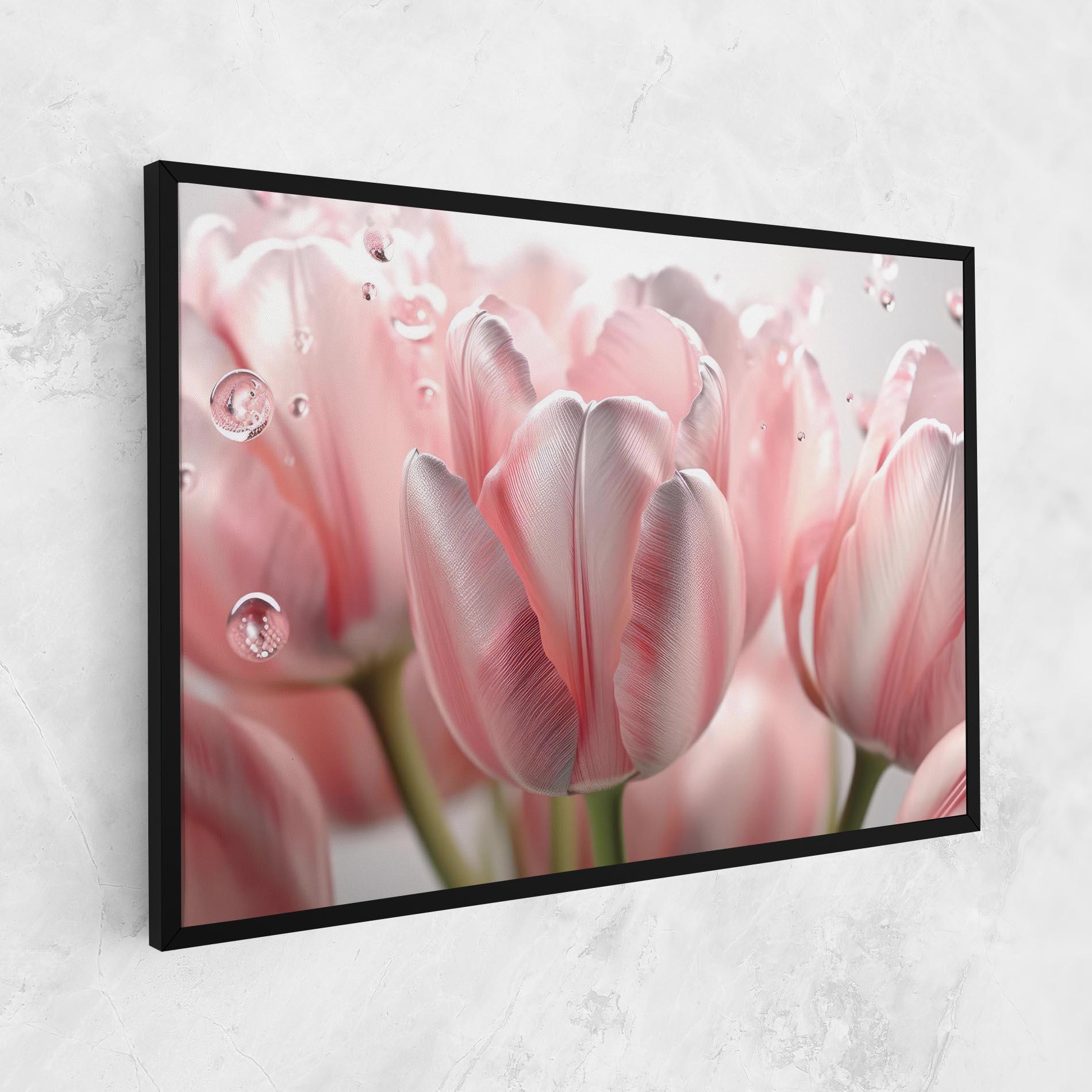 Tablou Canvas Pink Pretty Tulips mockup 1