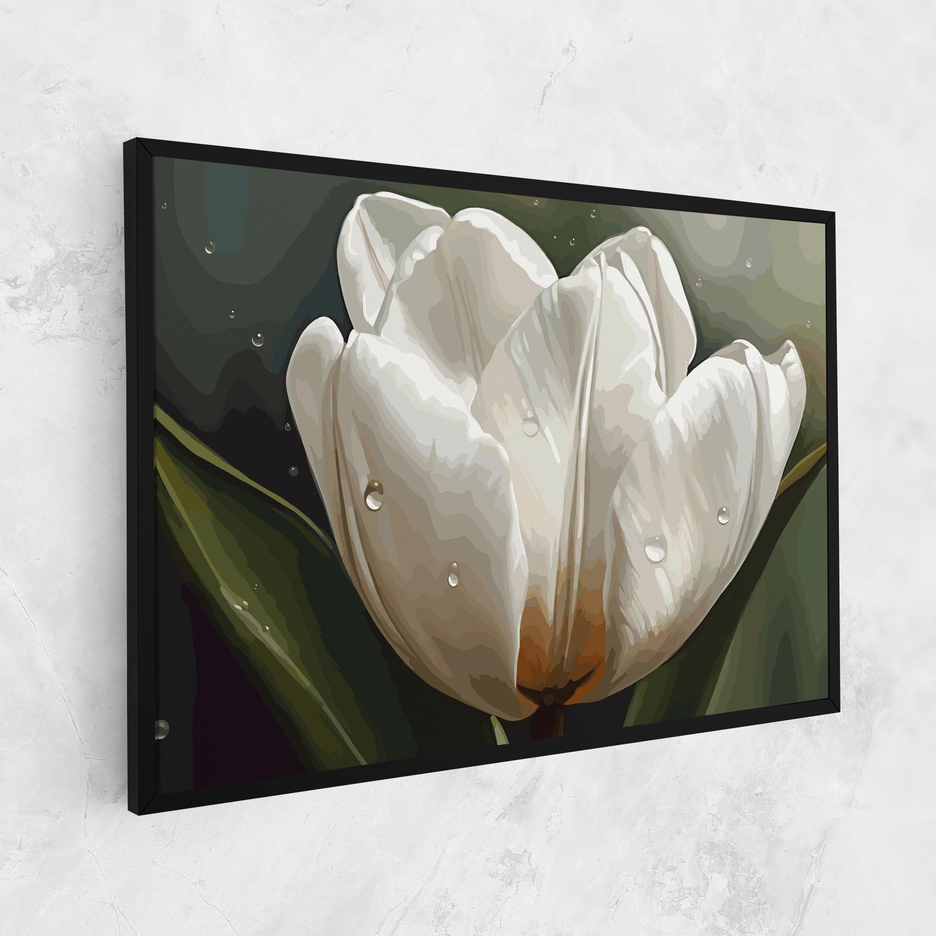Tablou Canvas Pretty White Tulip mockup 1