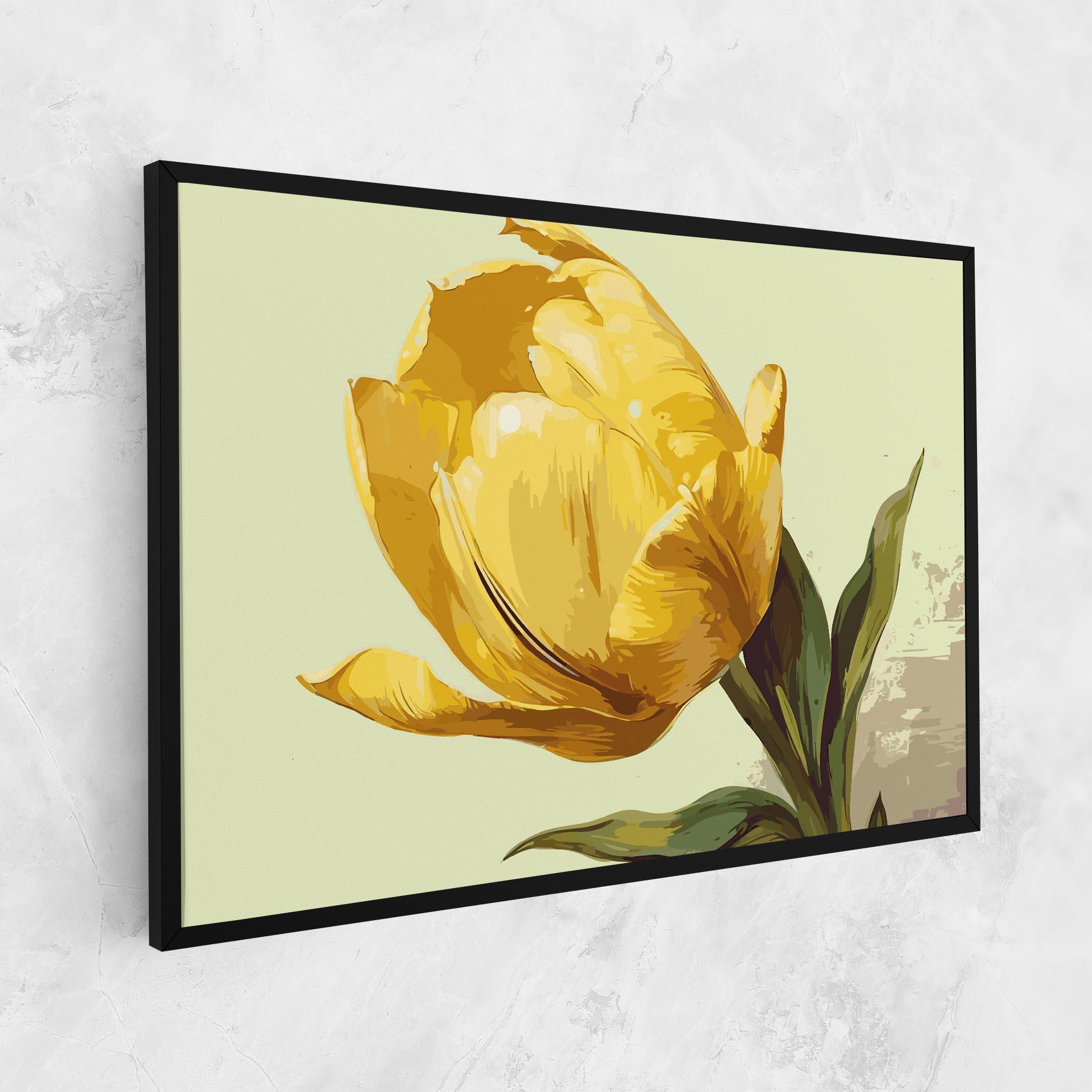 Tablou Canvas Yellow Shiny Tulip mockup 1
