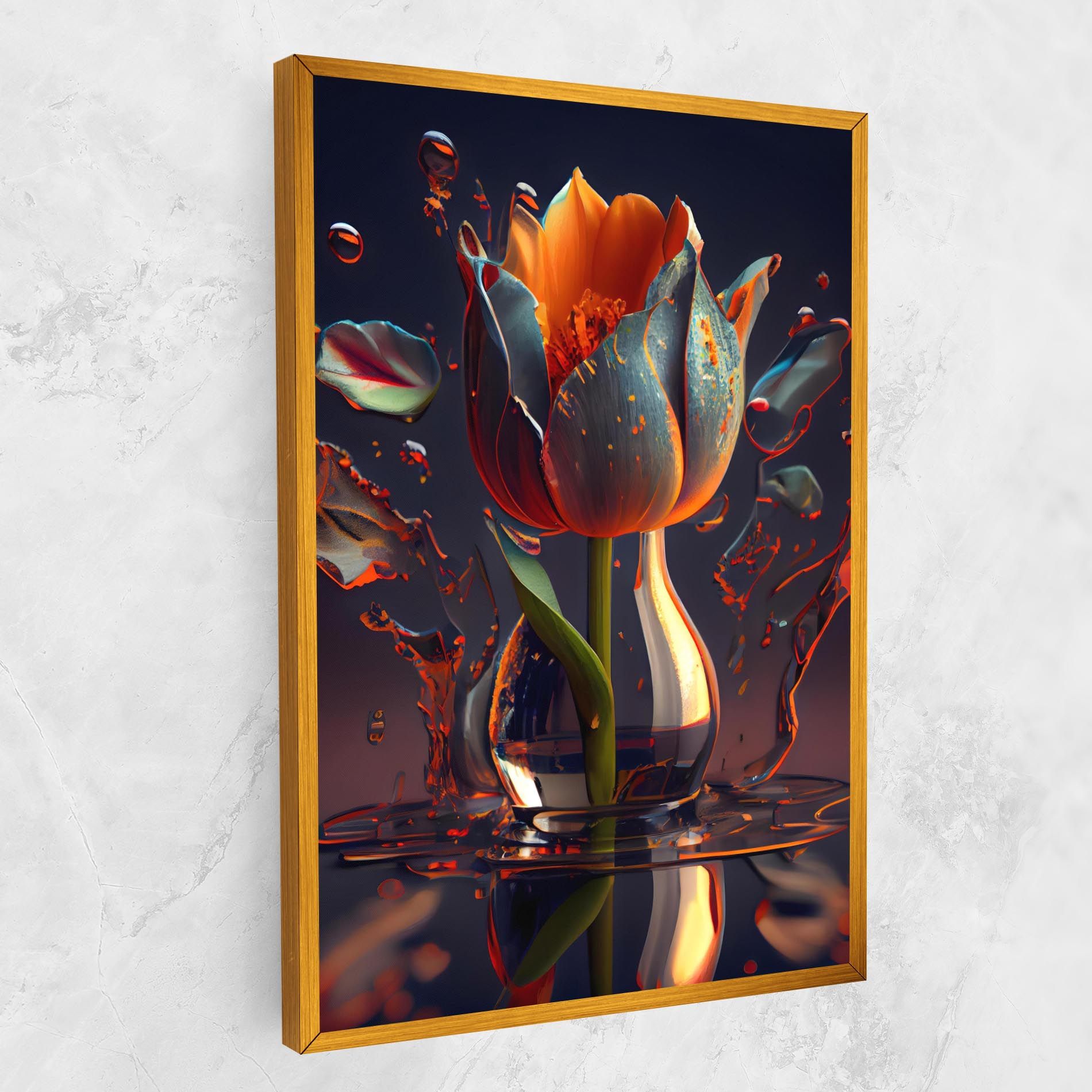 Black Tulip In Vase mockup 1