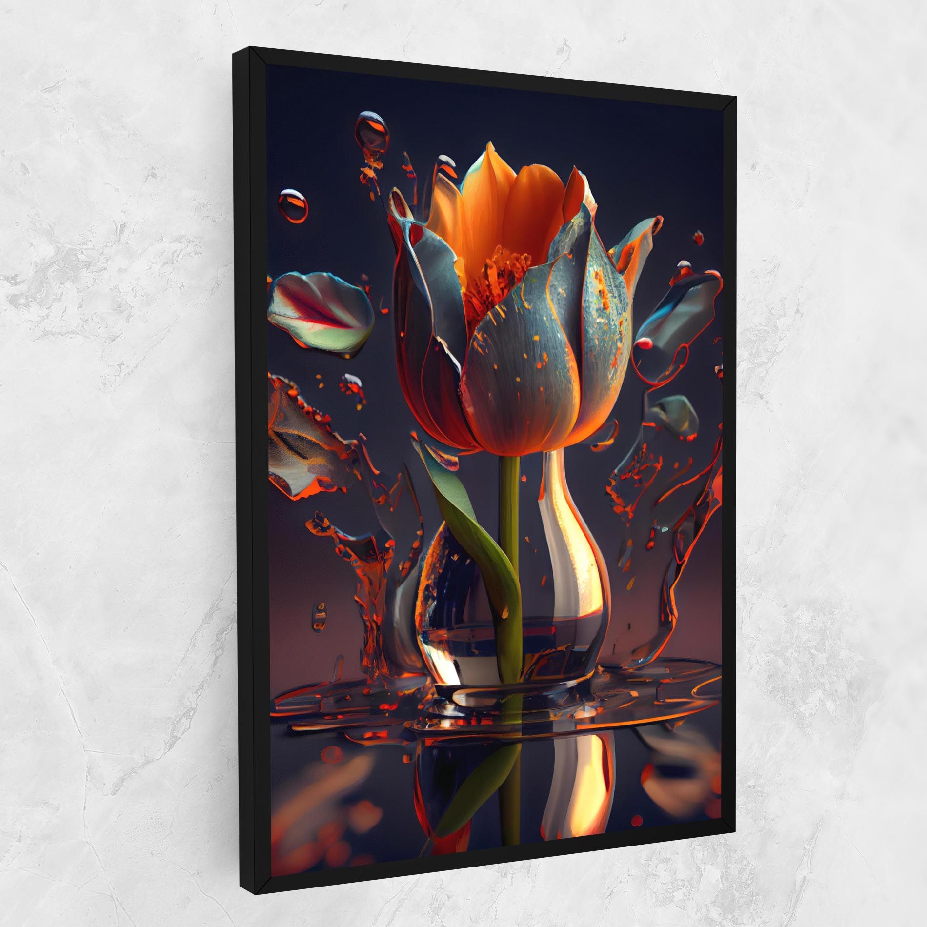 Black Tulip In Vase mockup 1