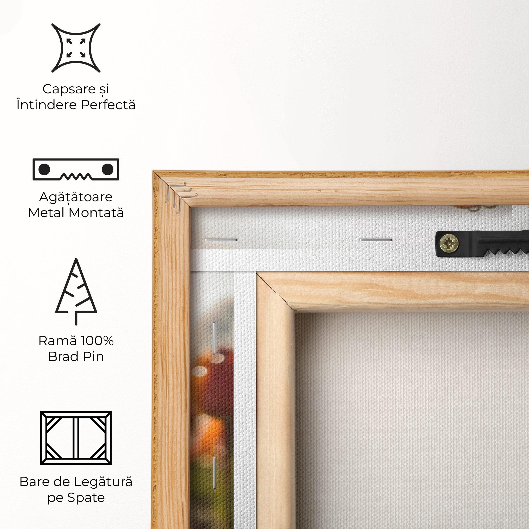 Tablou Canvas Orange Tulips After Rain mockup 5