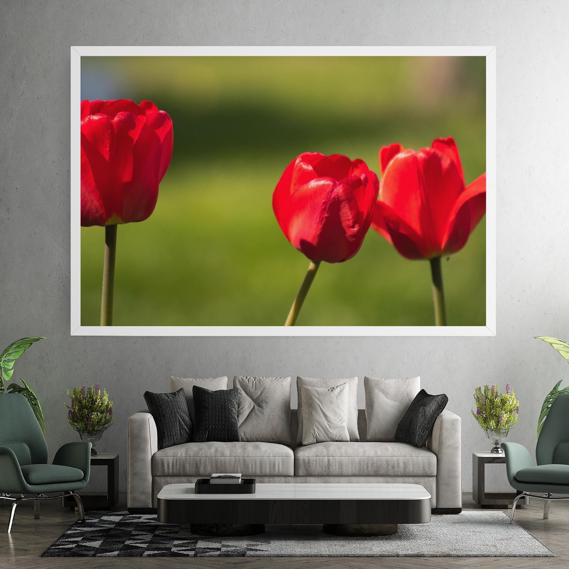 Tablou Canvas 3 Red Tulips mockup 7