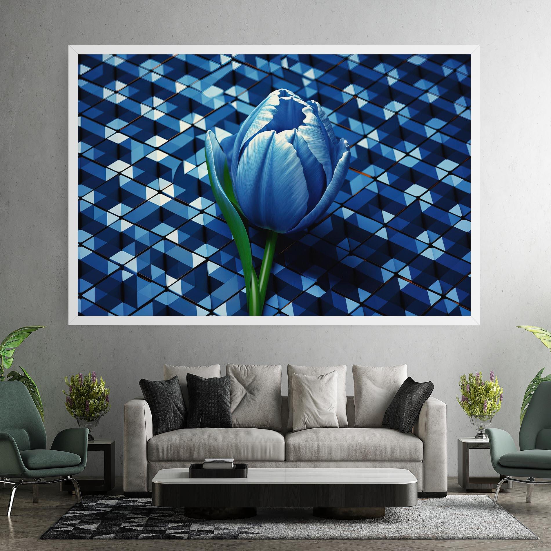 Tablou Canvas Blue Tulip mockup 7