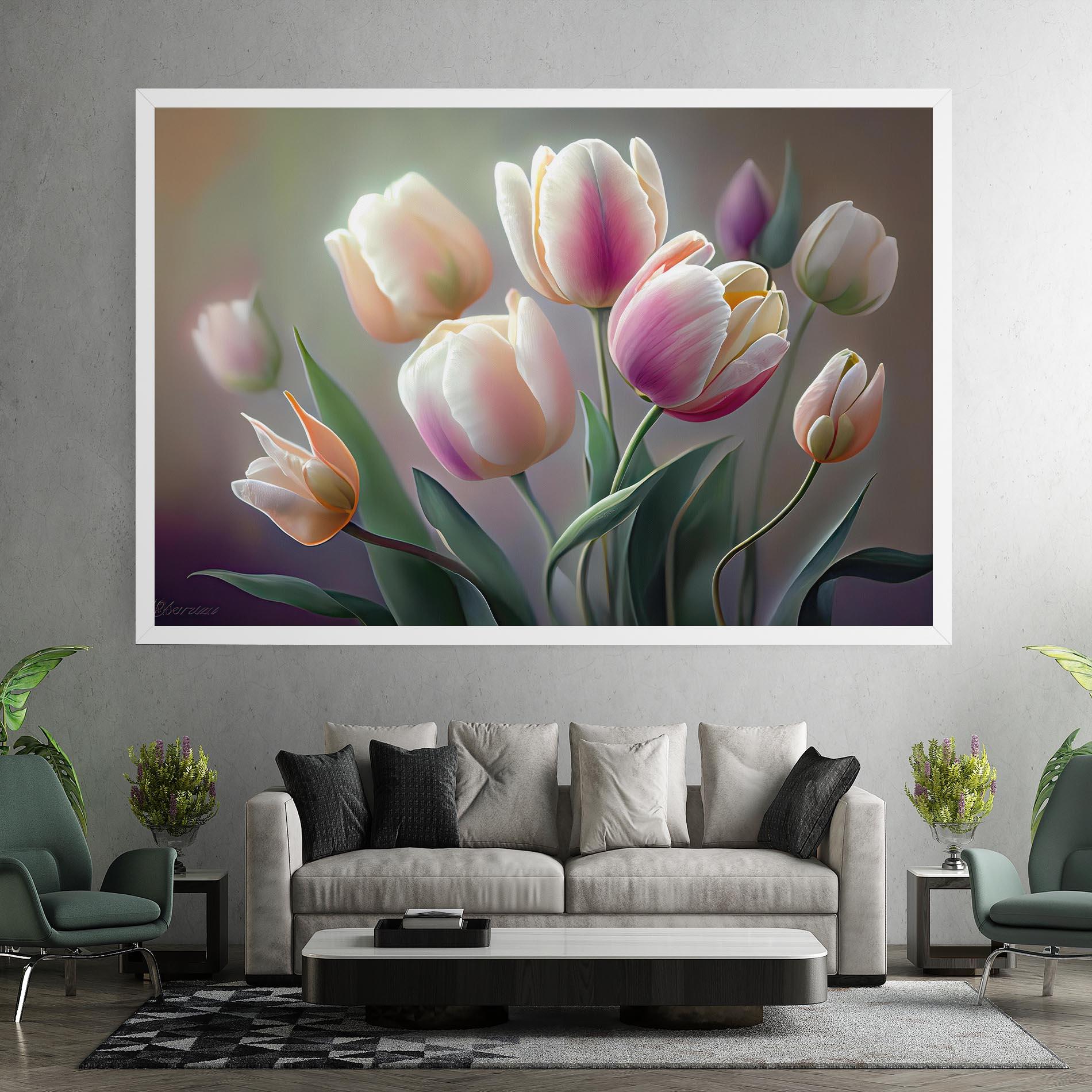 Tablou Canvas Pretty Tulips mockup 7