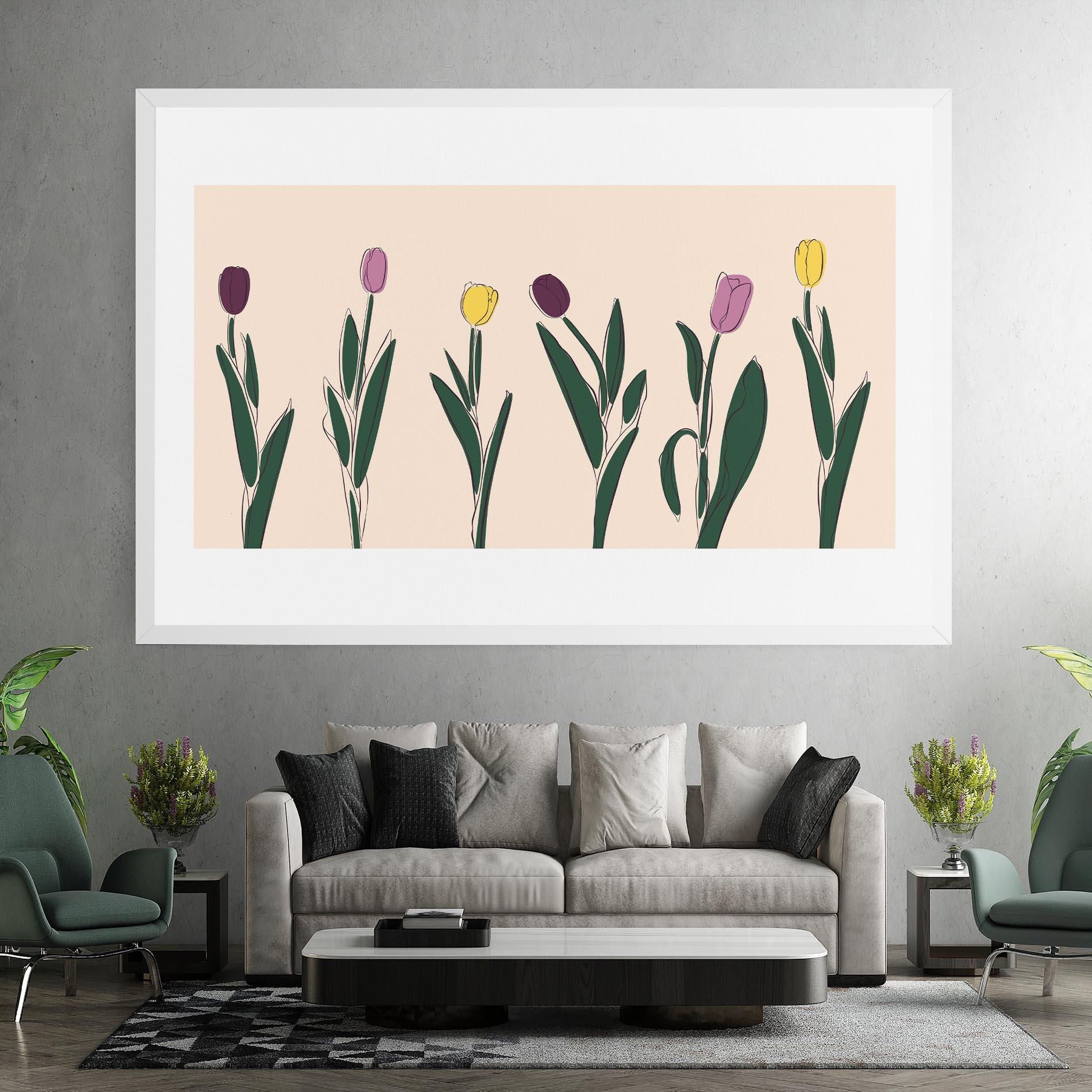 Tablou Canvas Tulips Set mockup 7