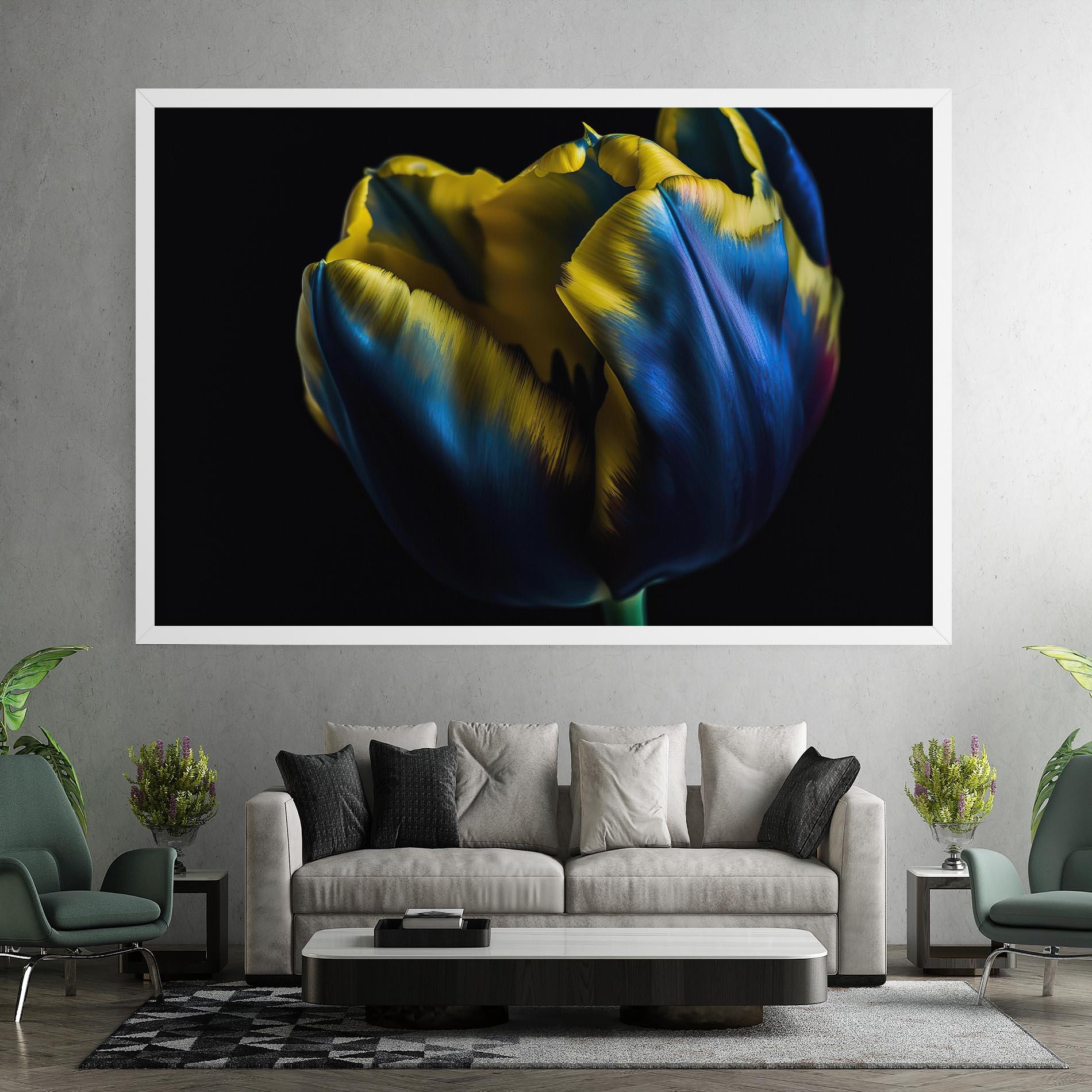 Tablou Canvas Yellow Blue Tulip mockup 7