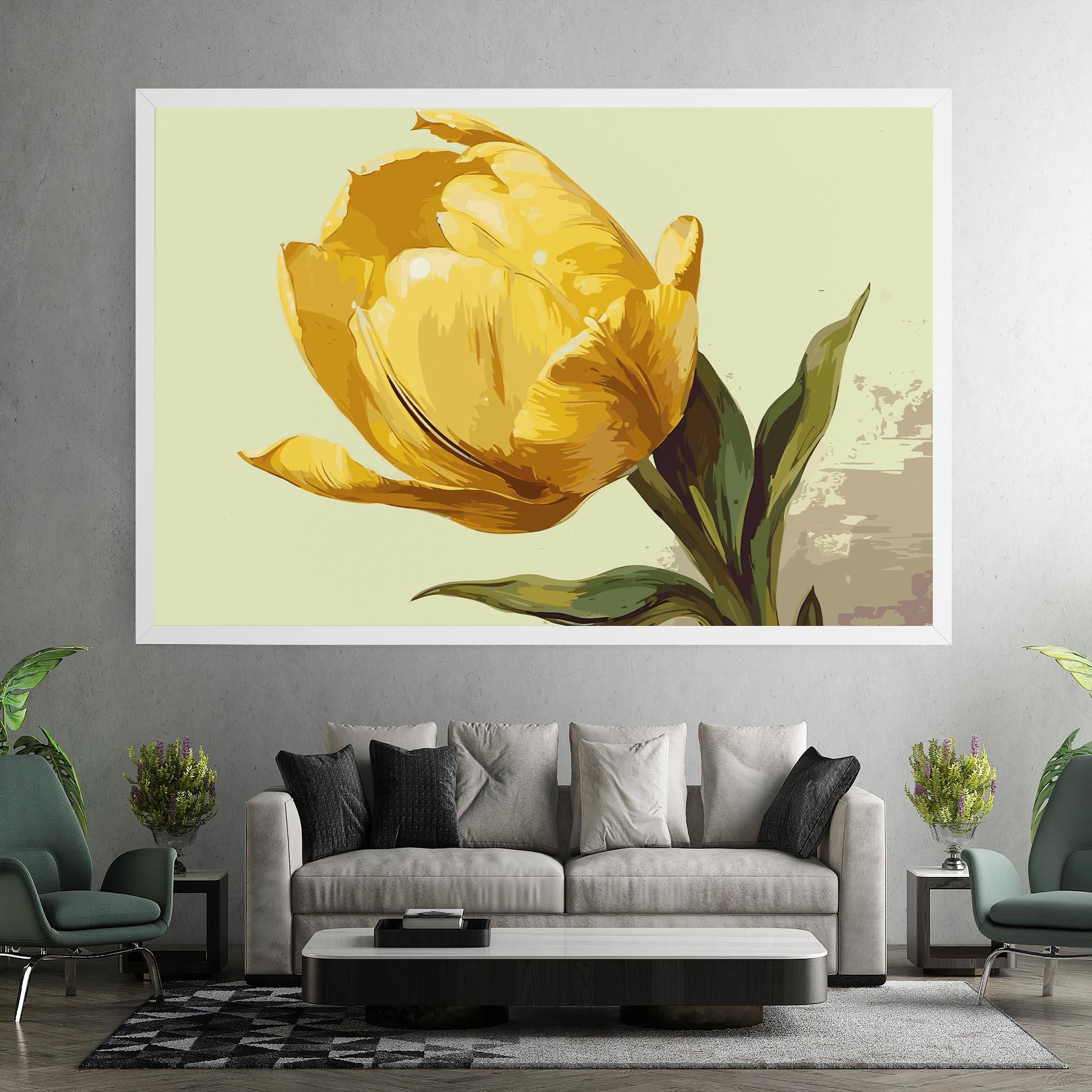 Tablou Canvas Yellow Shiny Tulip mockup 7