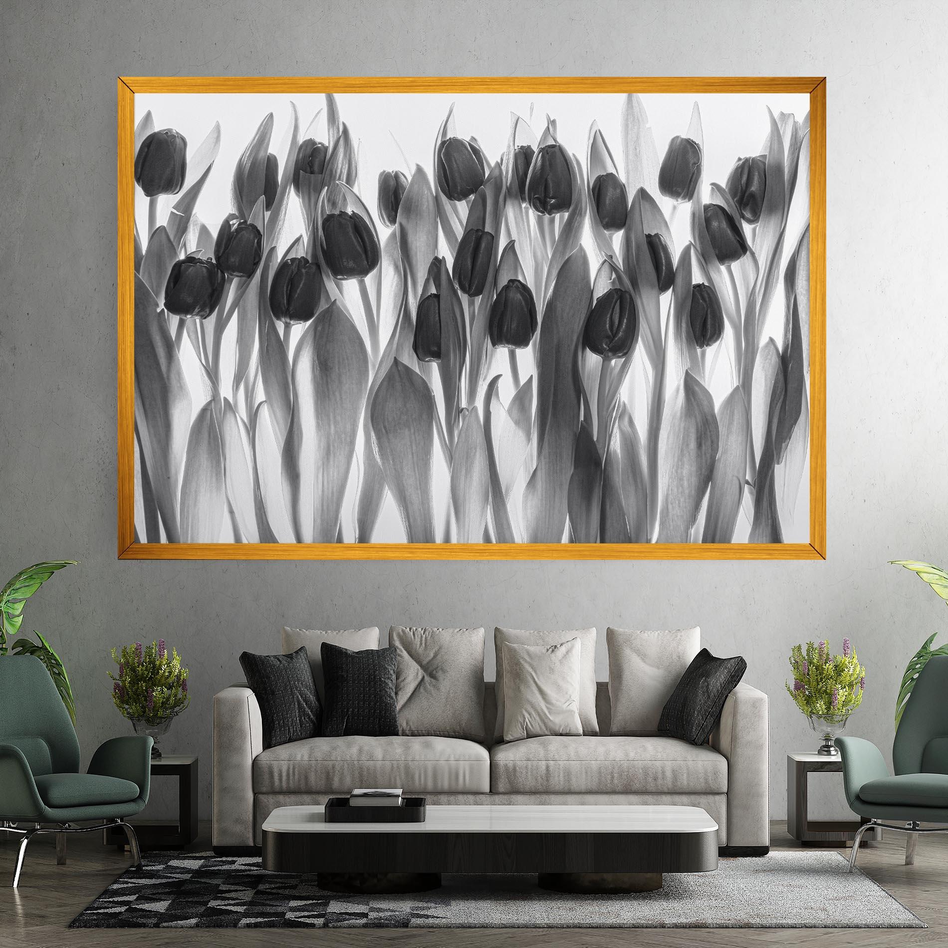 Tablou Canvas Grey Tulips mockup 7