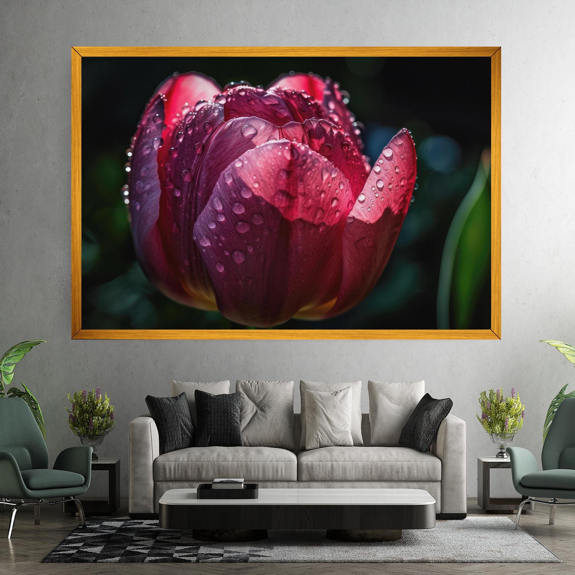 Pink Tulip After Rain mockup 7