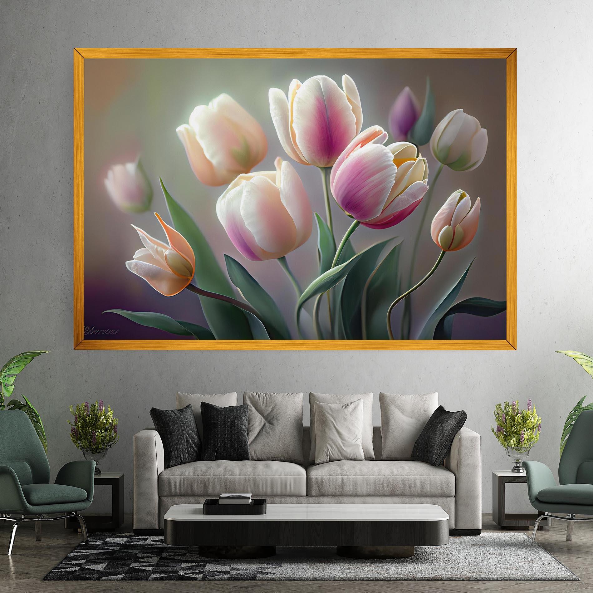 Tablou Canvas Pretty Tulips mockup 7