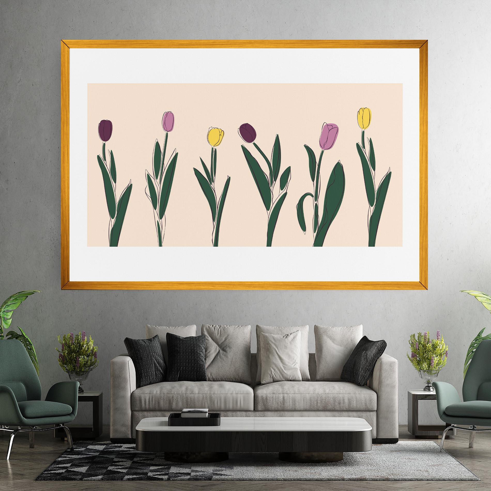 Tablou Canvas Tulips Set mockup 7