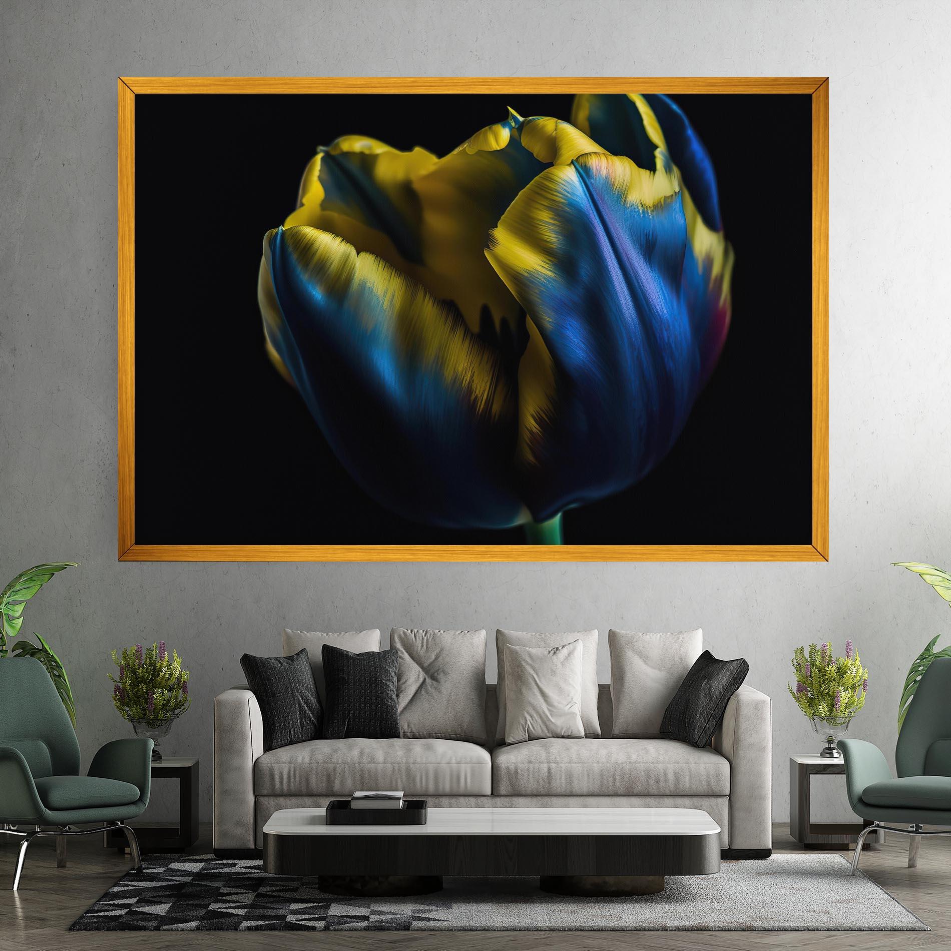 Tablou Canvas Yellow Blue Tulip mockup 7