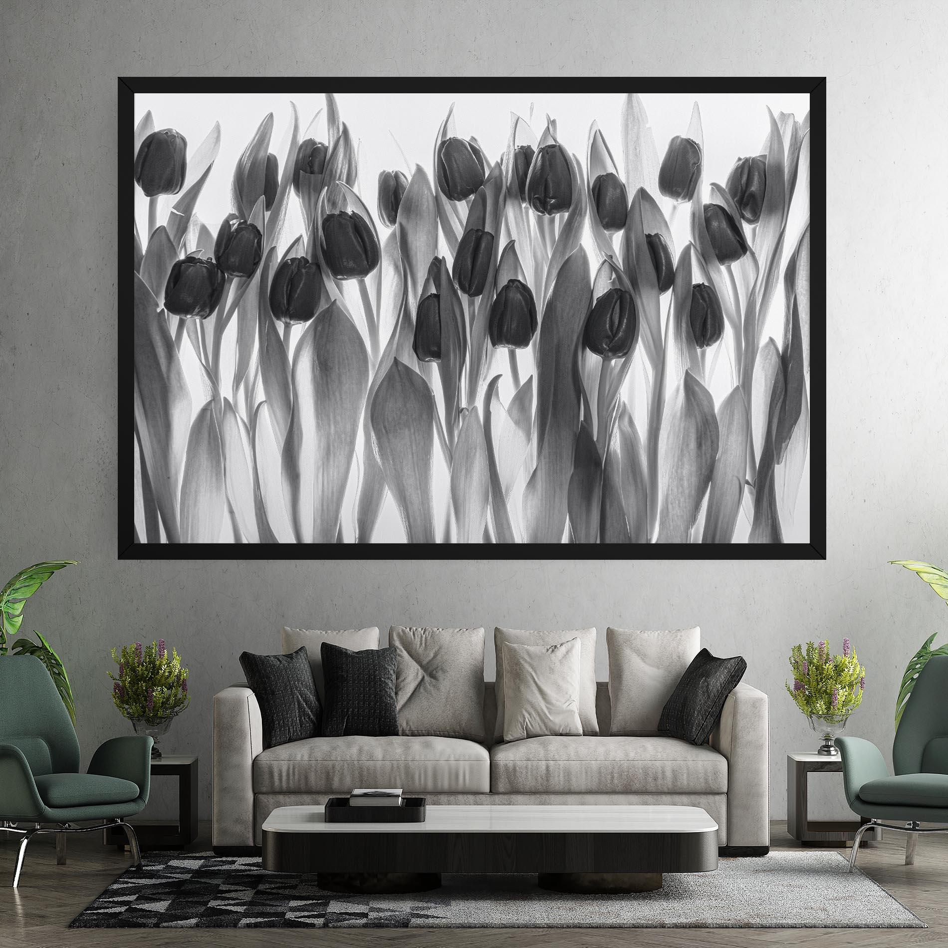 Tablou Canvas Grey Tulips mockup 7