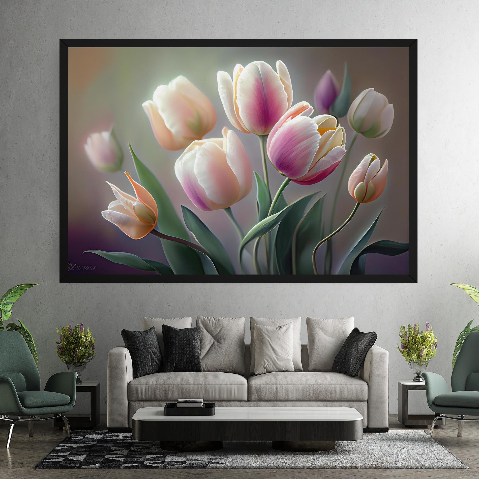 Tablou Canvas Pretty Tulips mockup 7