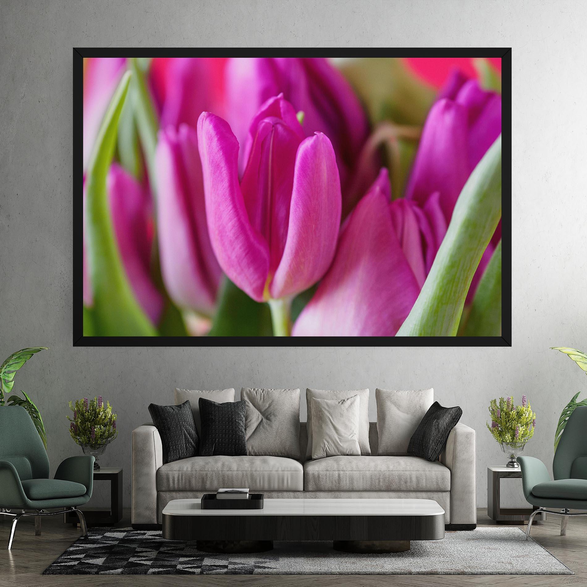 Tablou Canvas Purple Tulip Close Up mockup 7