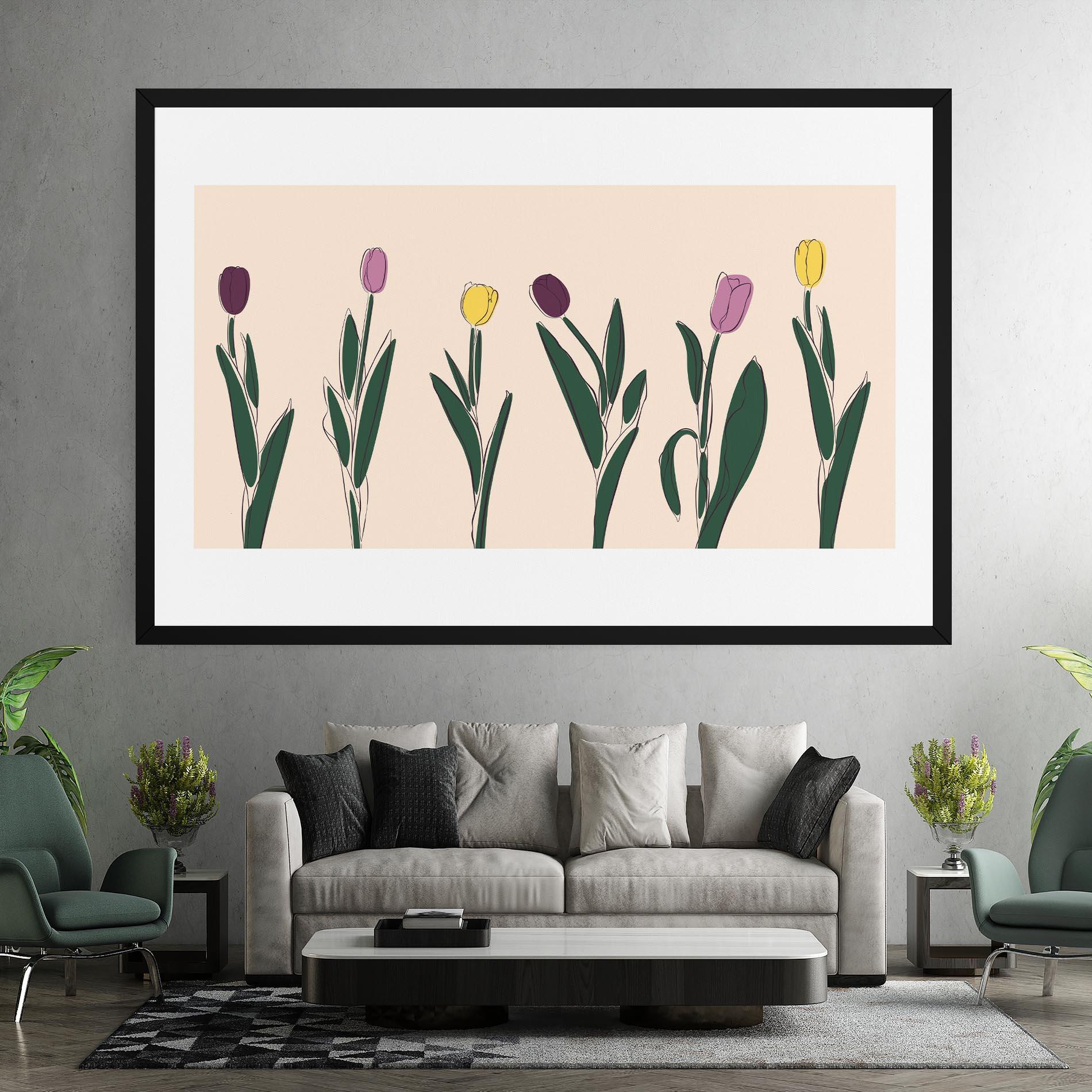 Tablou Canvas Tulips Set mockup 7