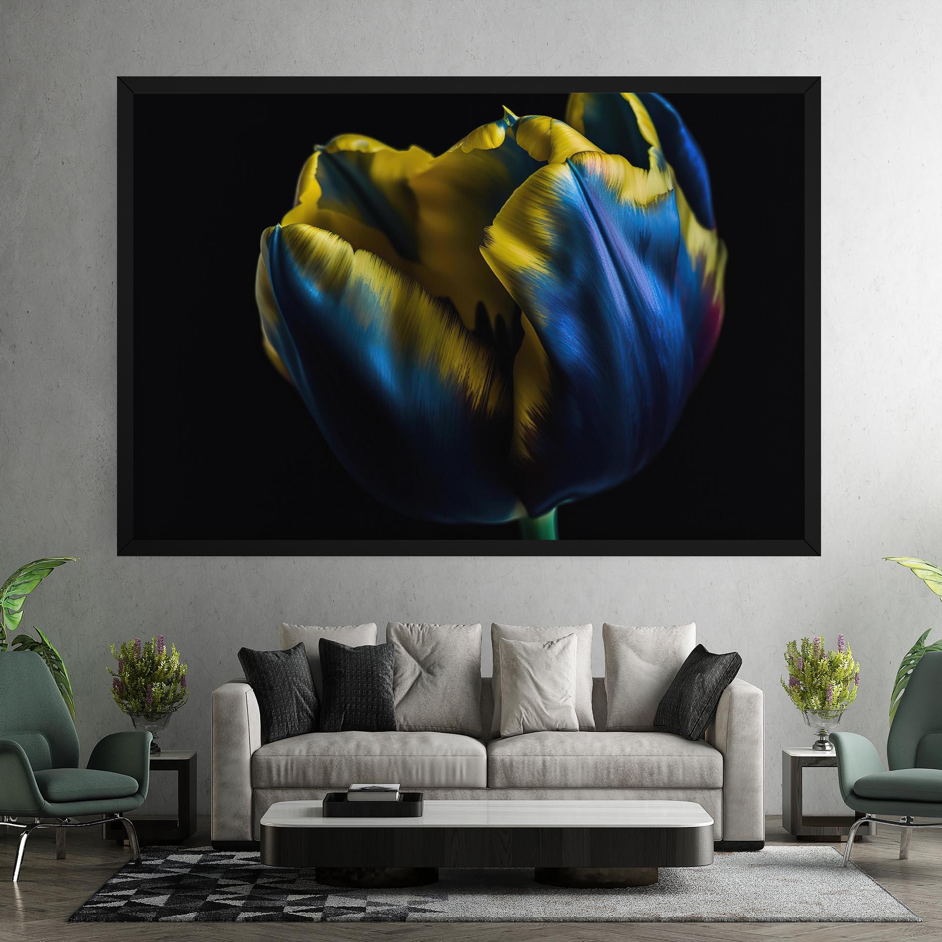 Tablou Canvas Yellow Blue Tulip mockup 7