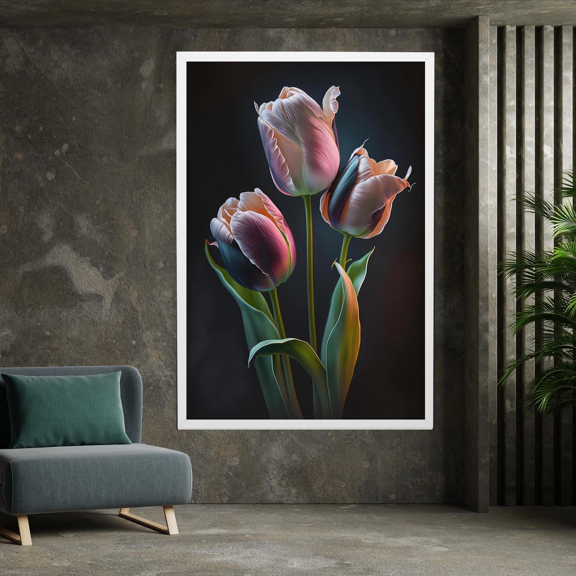 Tablou Canvas Light Purple Tulips mockup 7