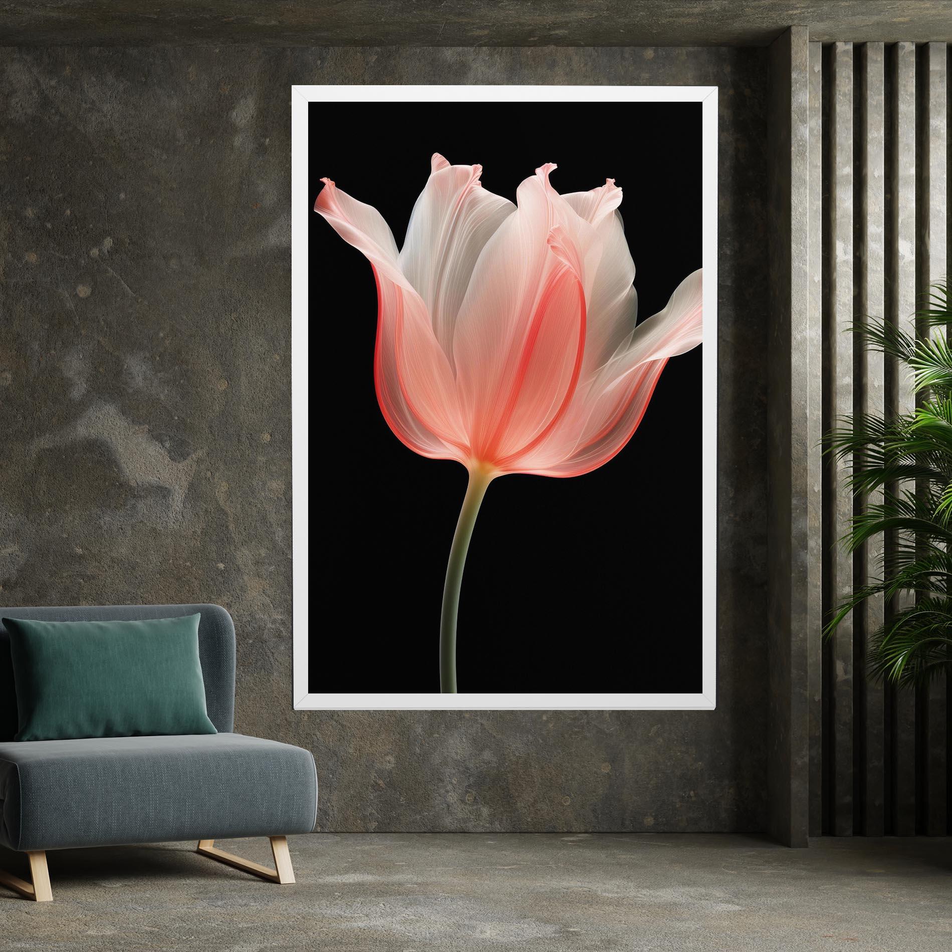 Tablou Canvas Pastel Pink Tulip mockup 7