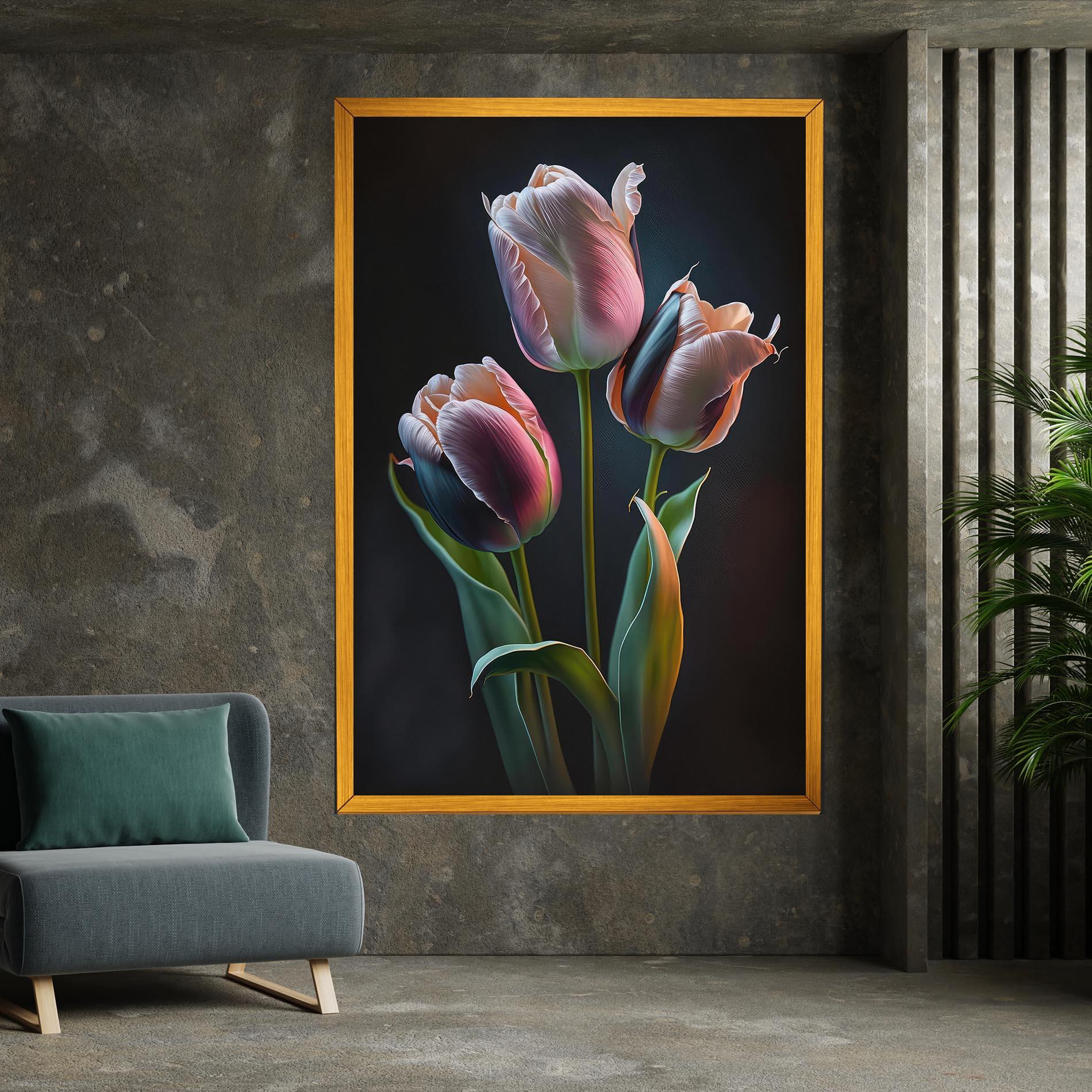 Tablou Canvas Light Purple Tulips mockup 7