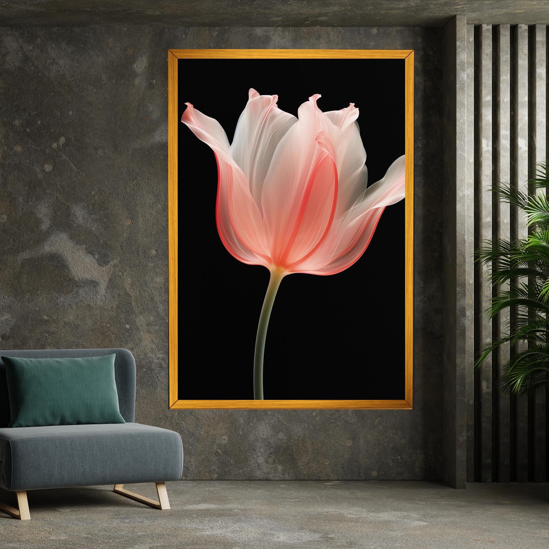 Tablou Canvas Pastel Pink Tulip mockup 7