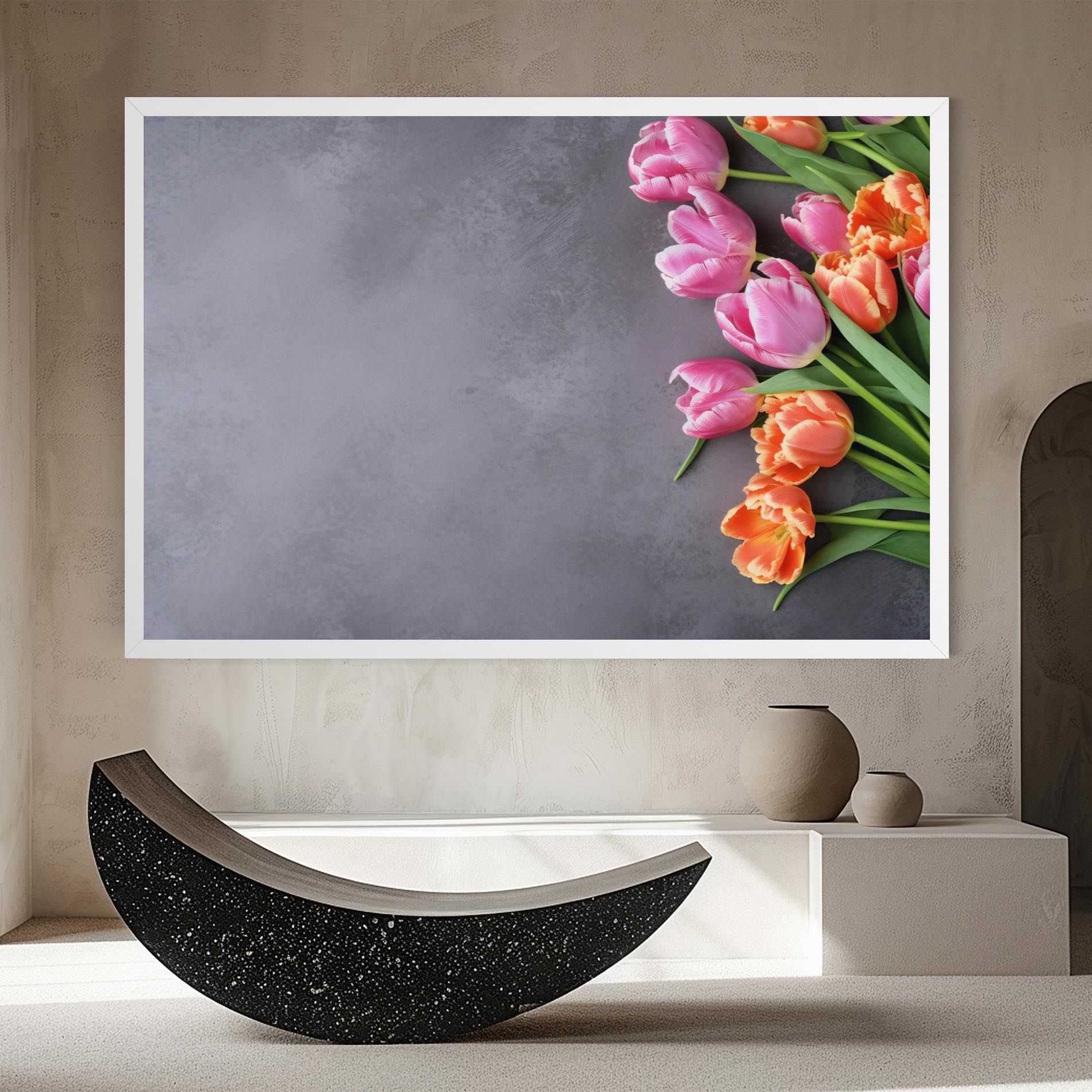 Light Orange Pink Tulips mockup 8