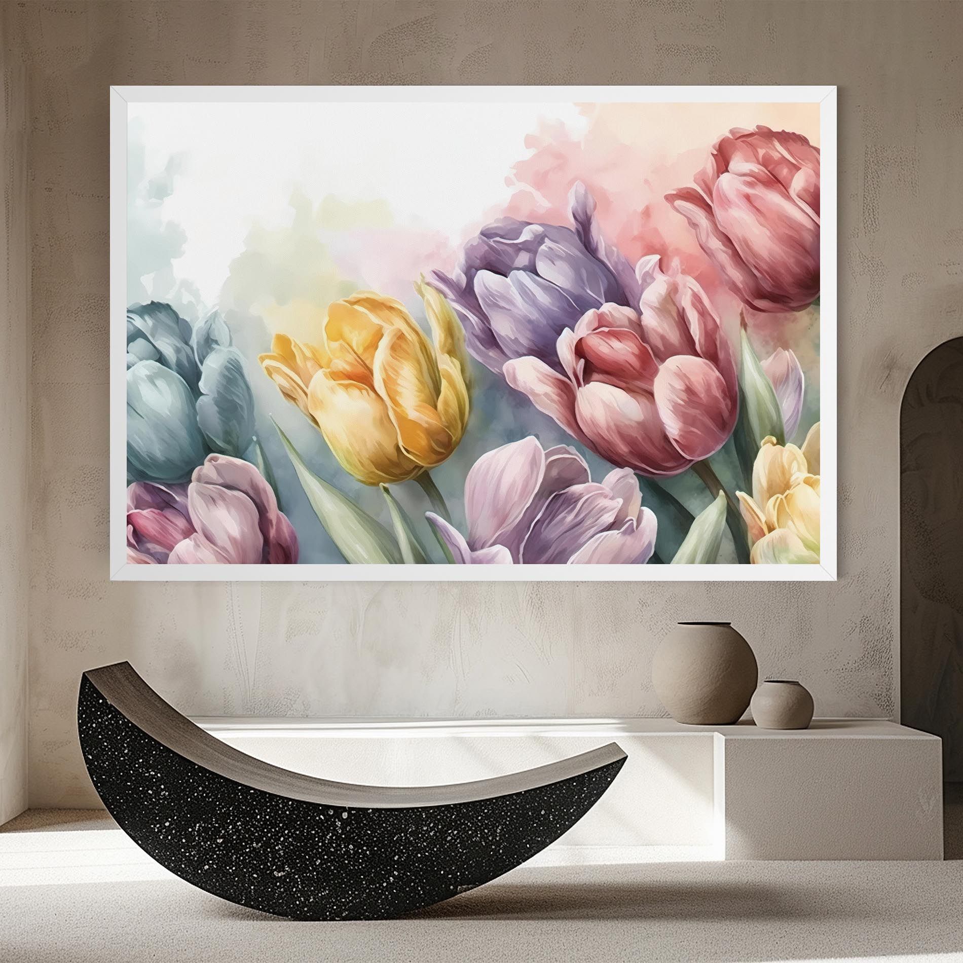 Pastel Tulips mockup 8
