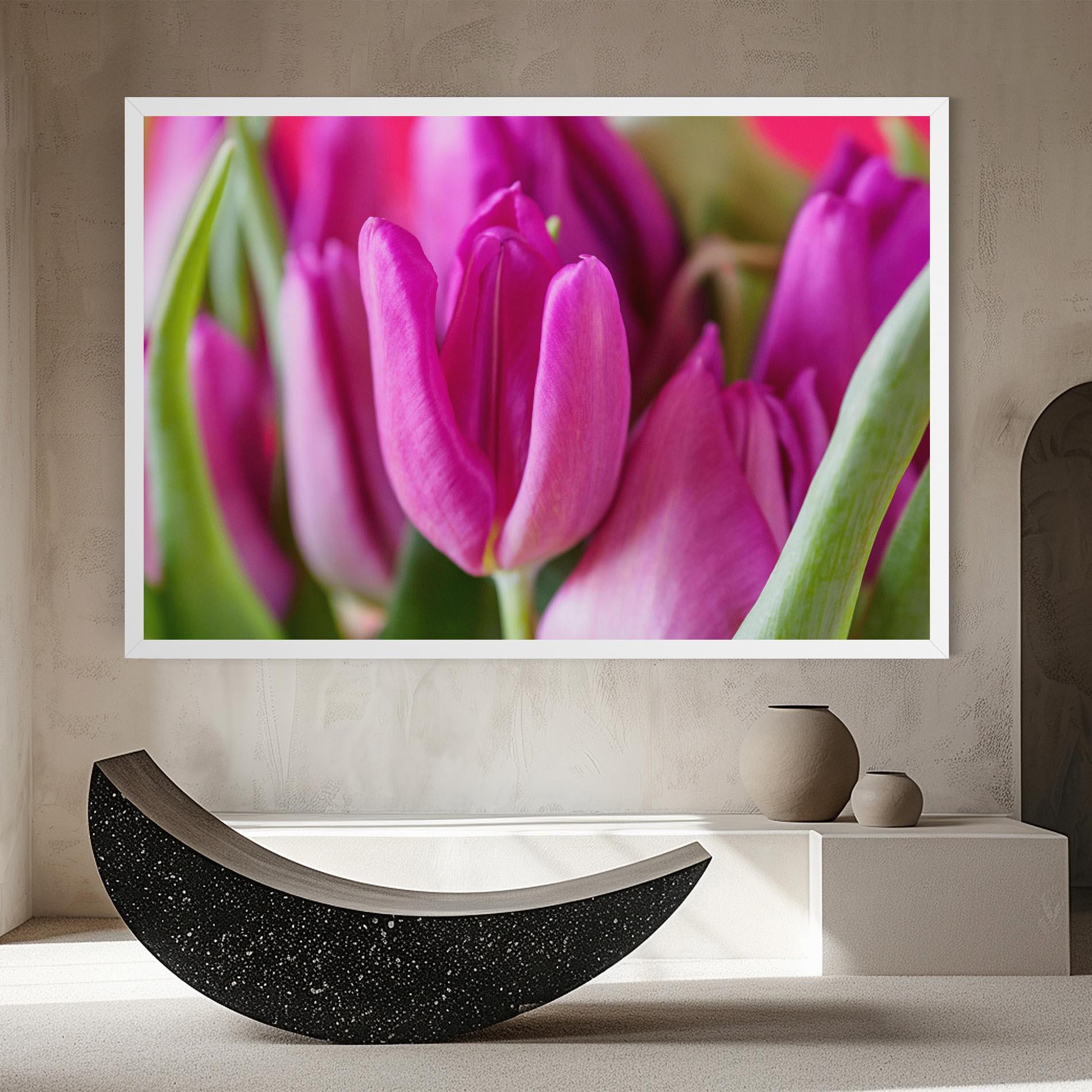 Tablou Canvas Purple Tulip Close Up mockup 8