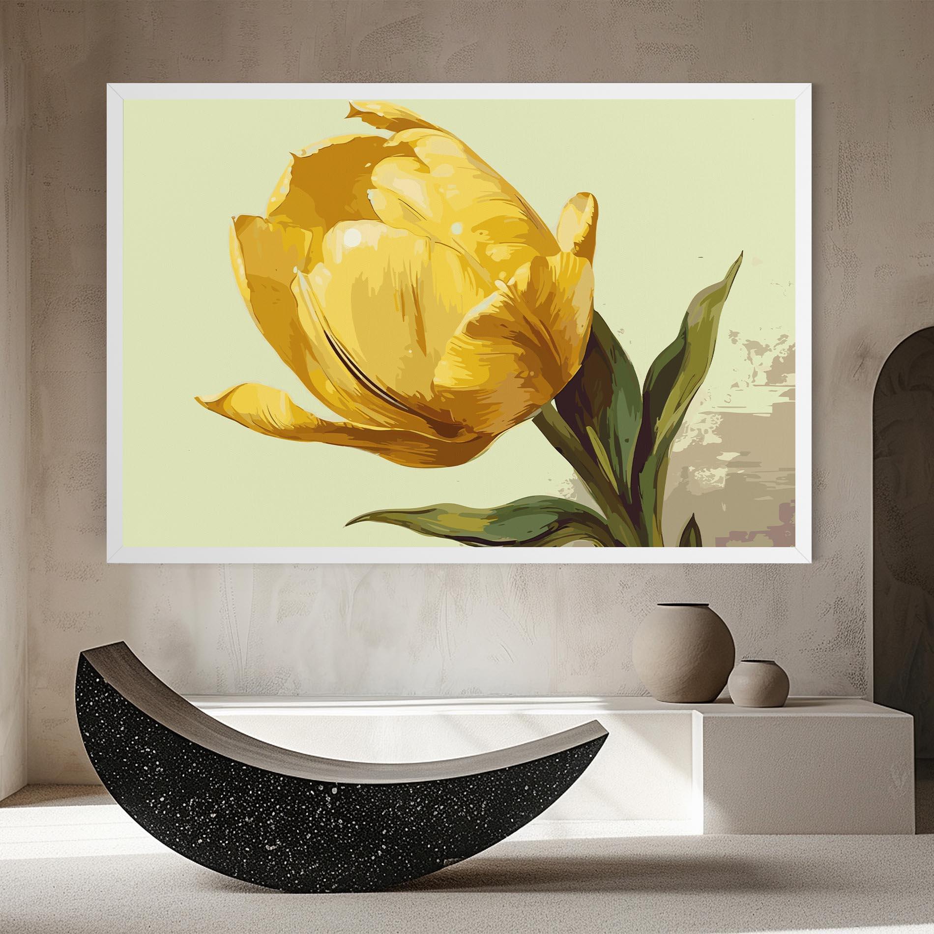 Tablou Canvas Yellow Shiny Tulip mockup 8
