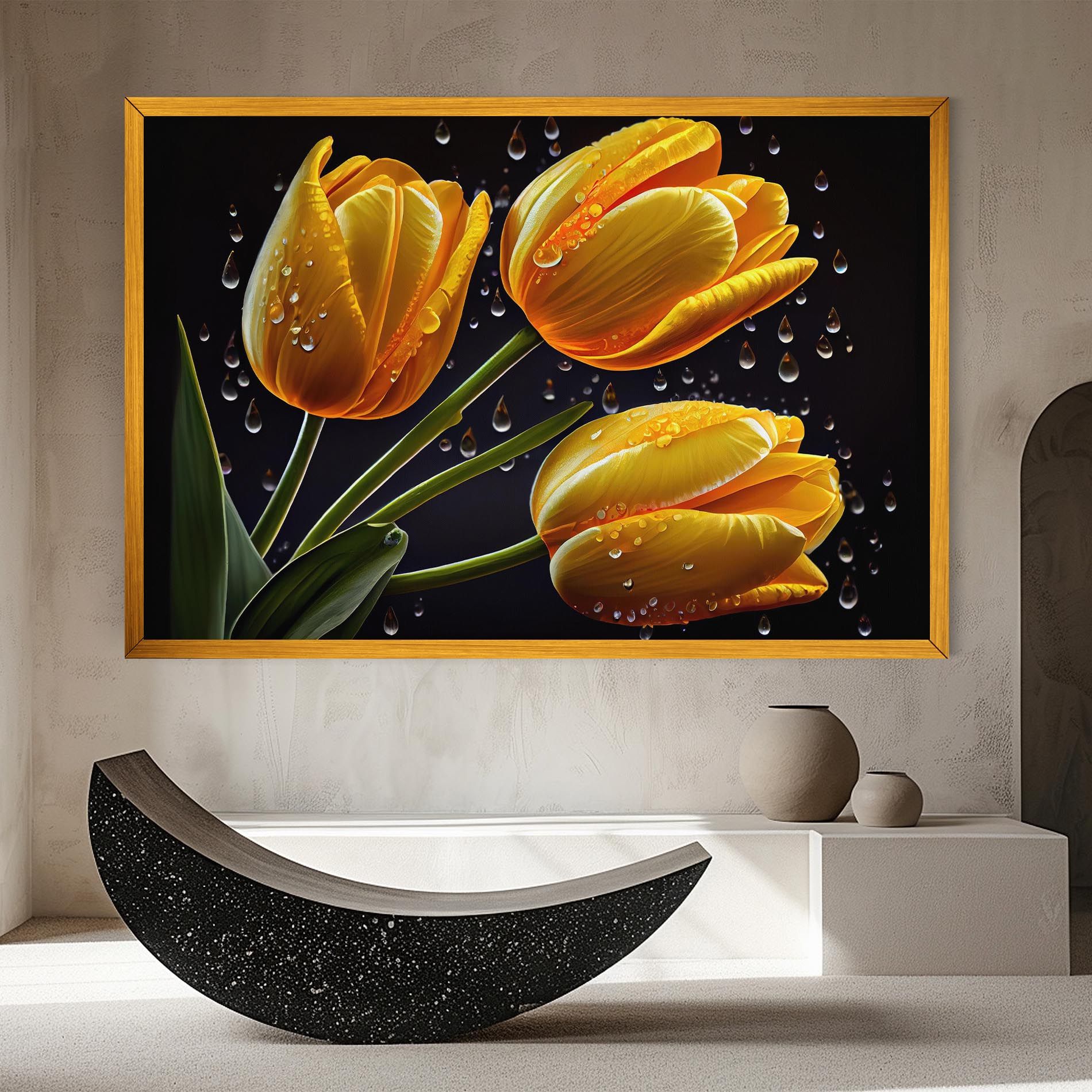 3 Yellow Tulips mockup 8