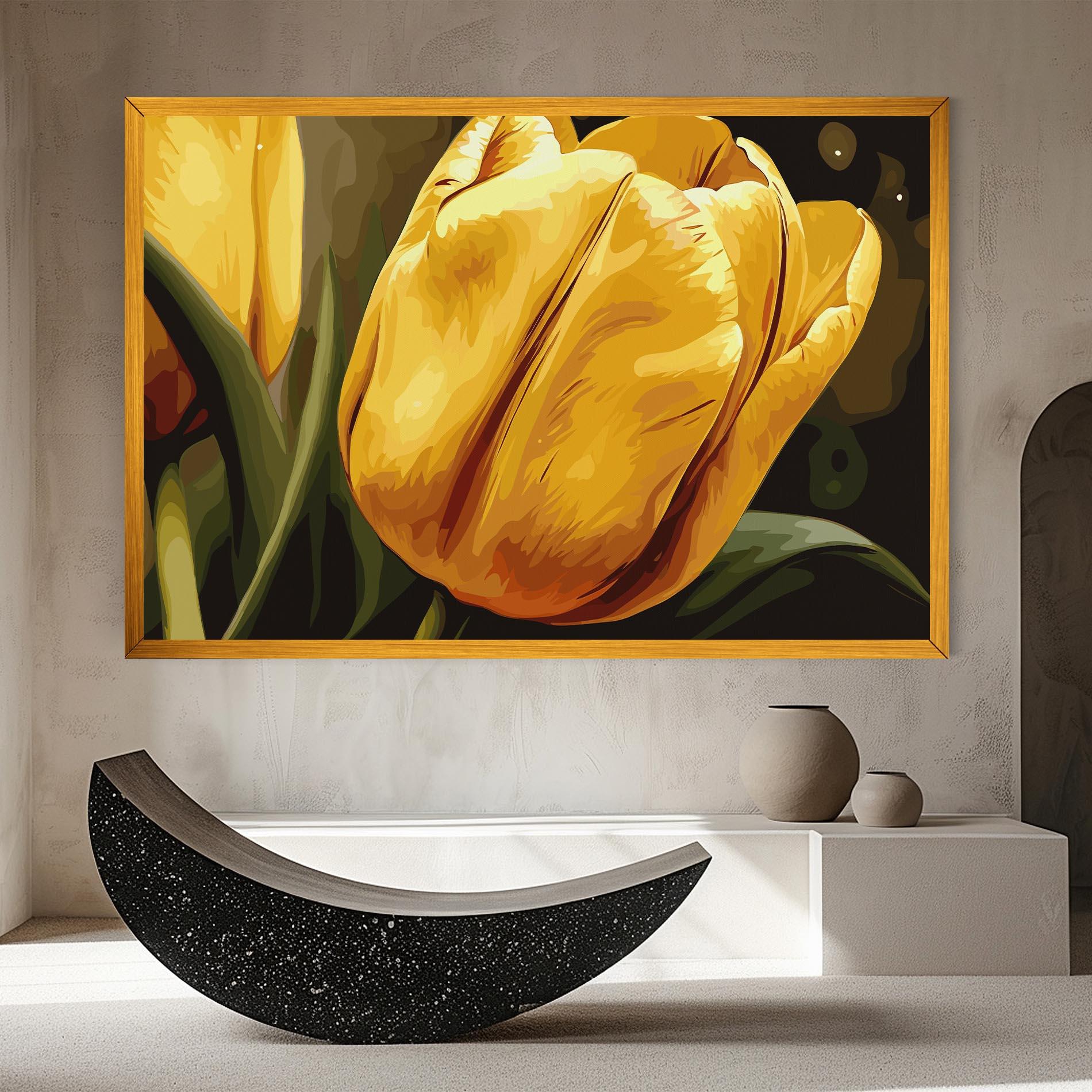 Tablou Canvas Big Yellow Tulip mockup 8