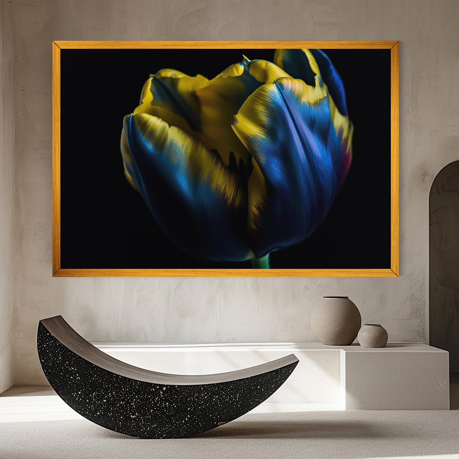 Tablou Canvas Yellow Blue Tulip mockup 8