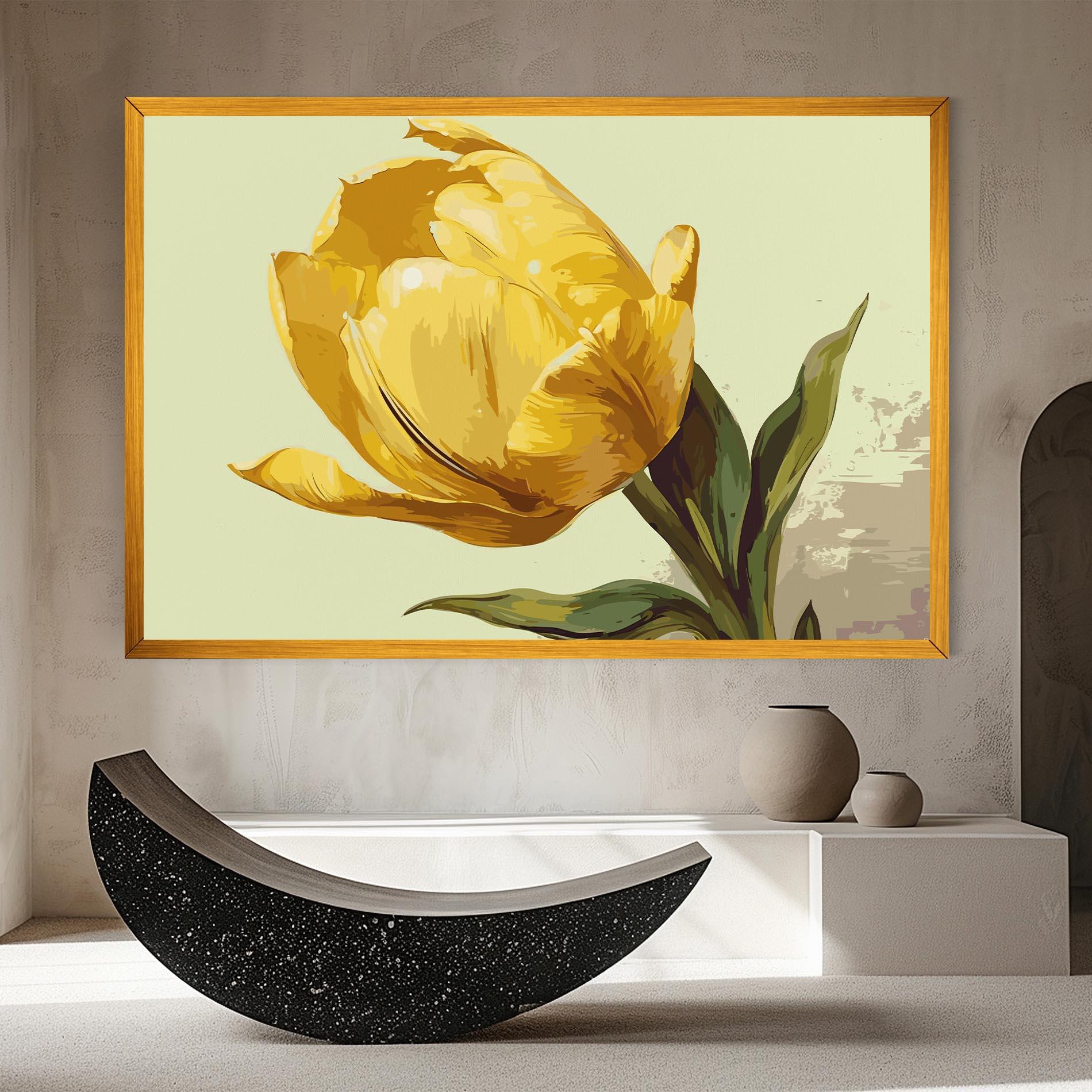 Tablou Canvas Yellow Shiny Tulip mockup 8