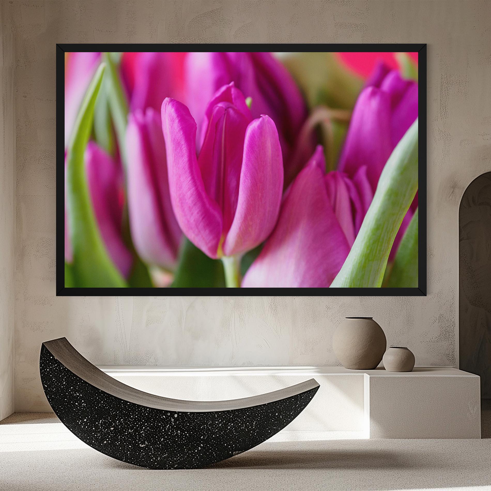 Tablou Canvas Purple Tulip Close Up mockup 8