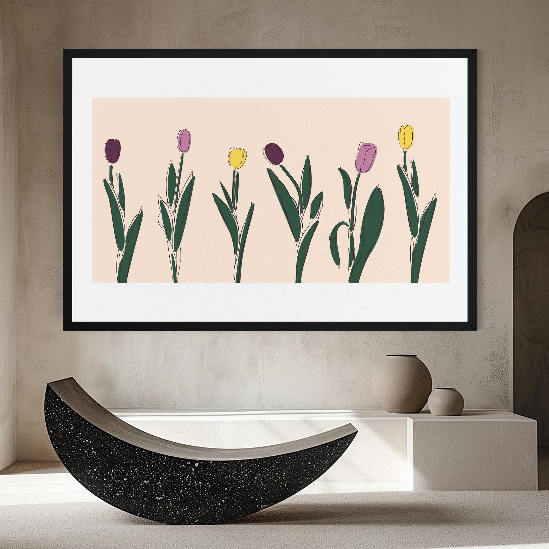Tablou Canvas Tulips Set mockup 8