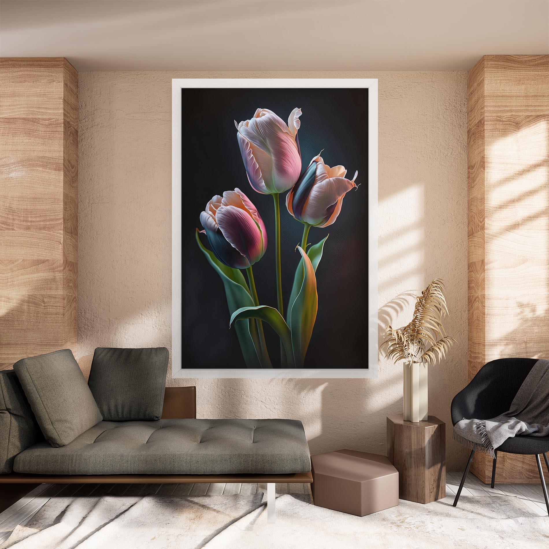 Tablou Canvas Light Purple Tulips mockup 8