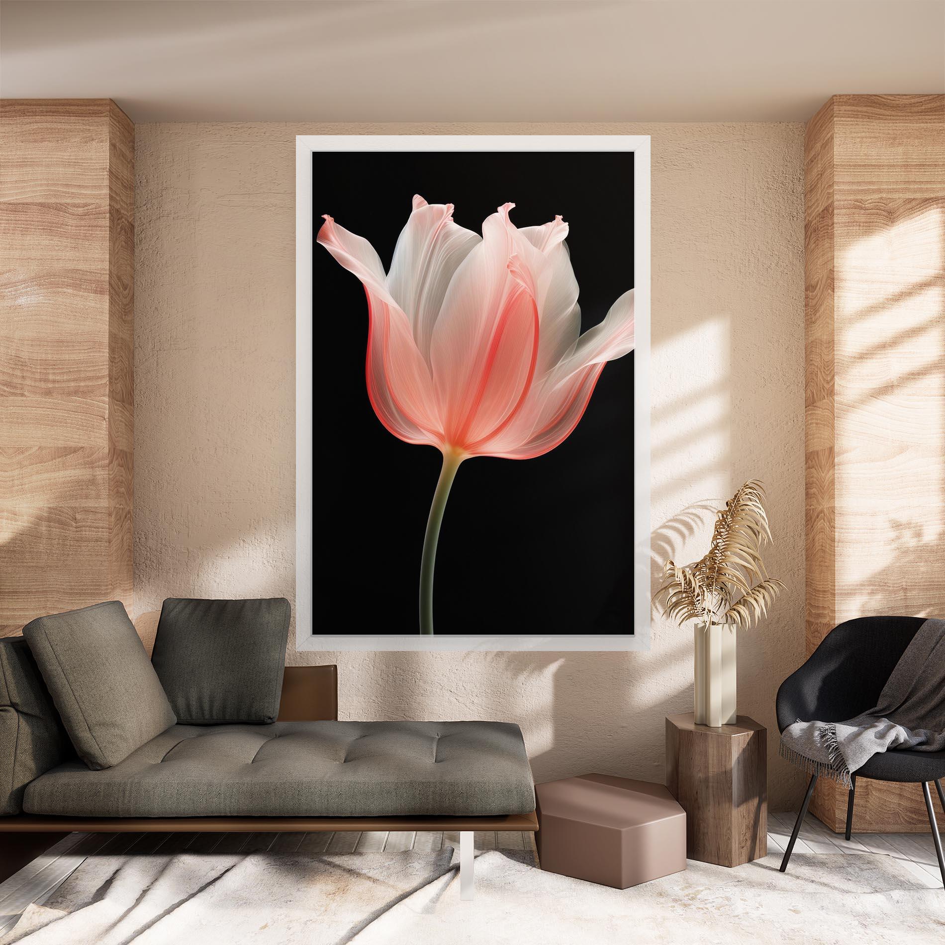 Tablou Canvas Pastel Pink Tulip mockup 8