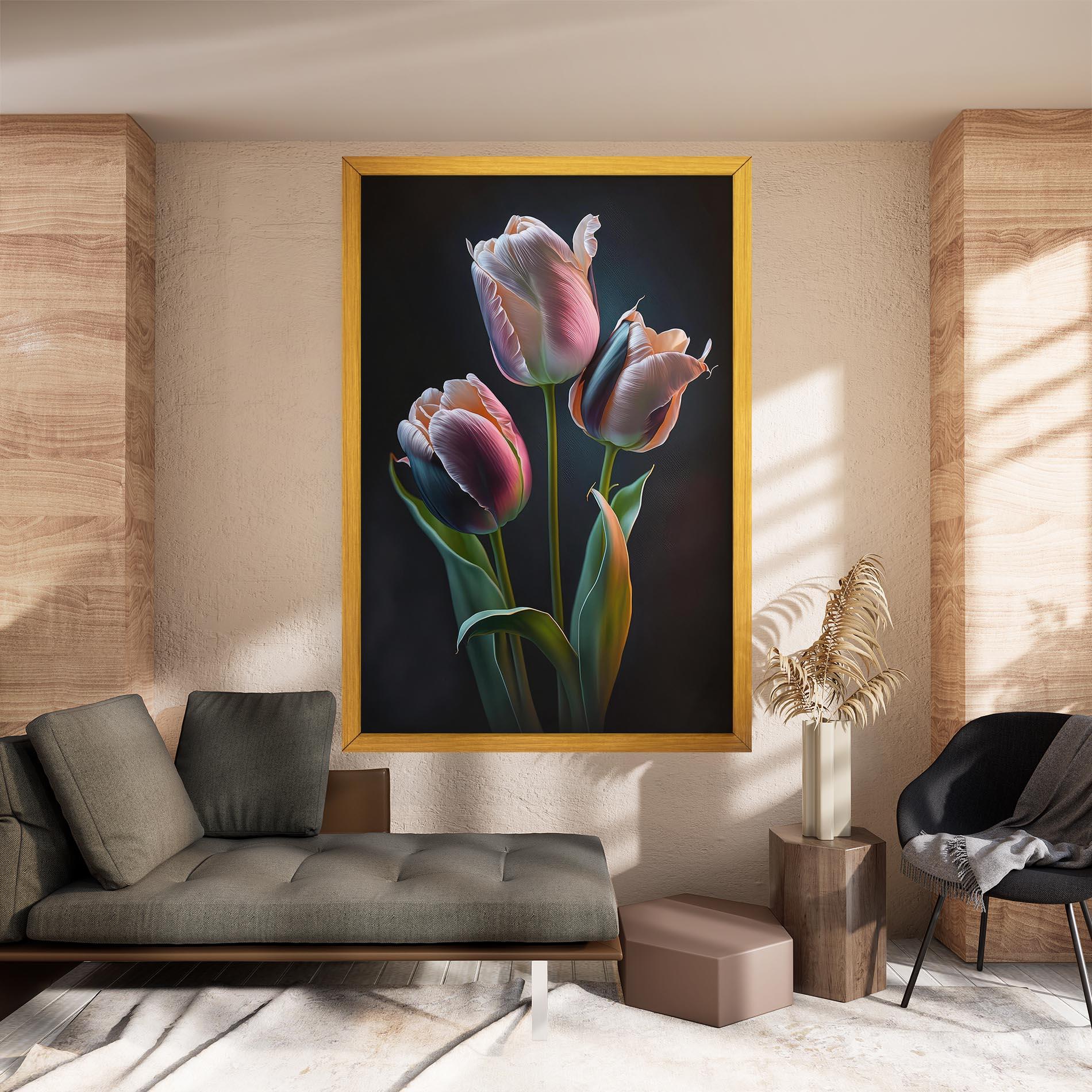 Tablou Canvas Light Purple Tulips mockup 8