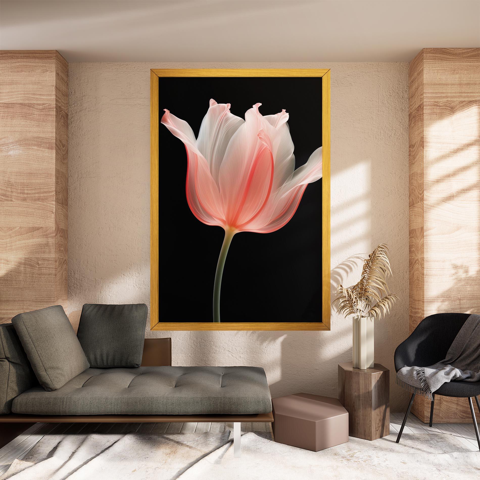 Tablou Canvas Pastel Pink Tulip mockup 8