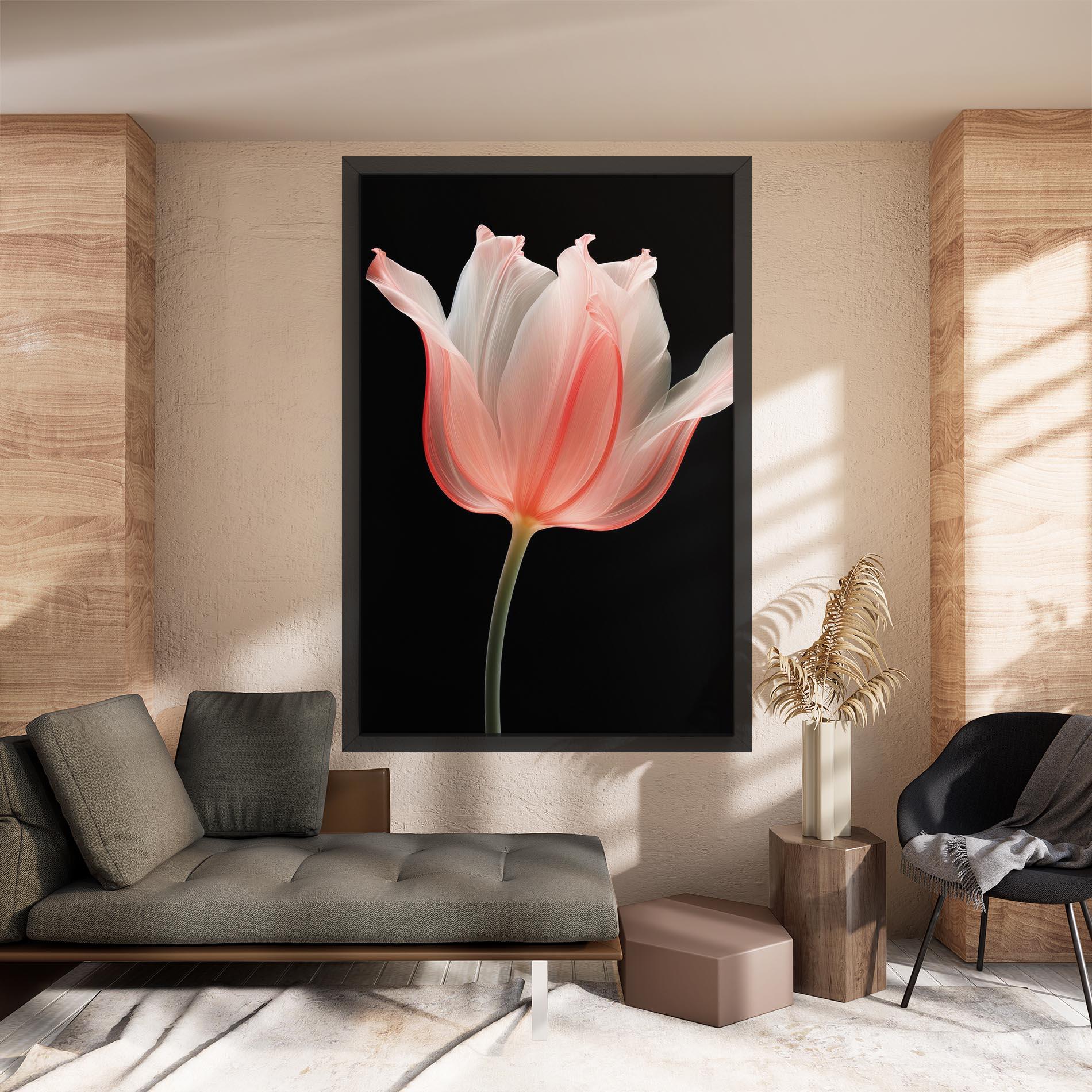 Tablou Canvas Pastel Pink Tulip mockup 8