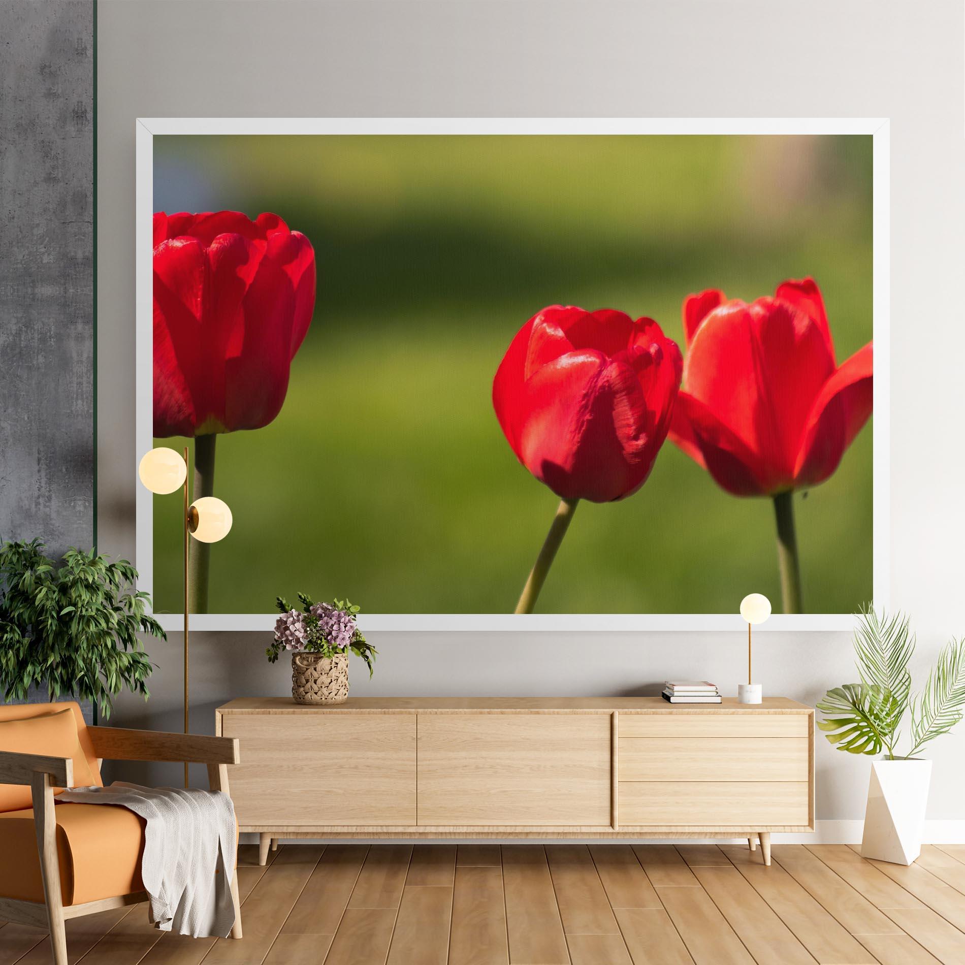 Tablou Canvas 3 Red Tulips mockup 9