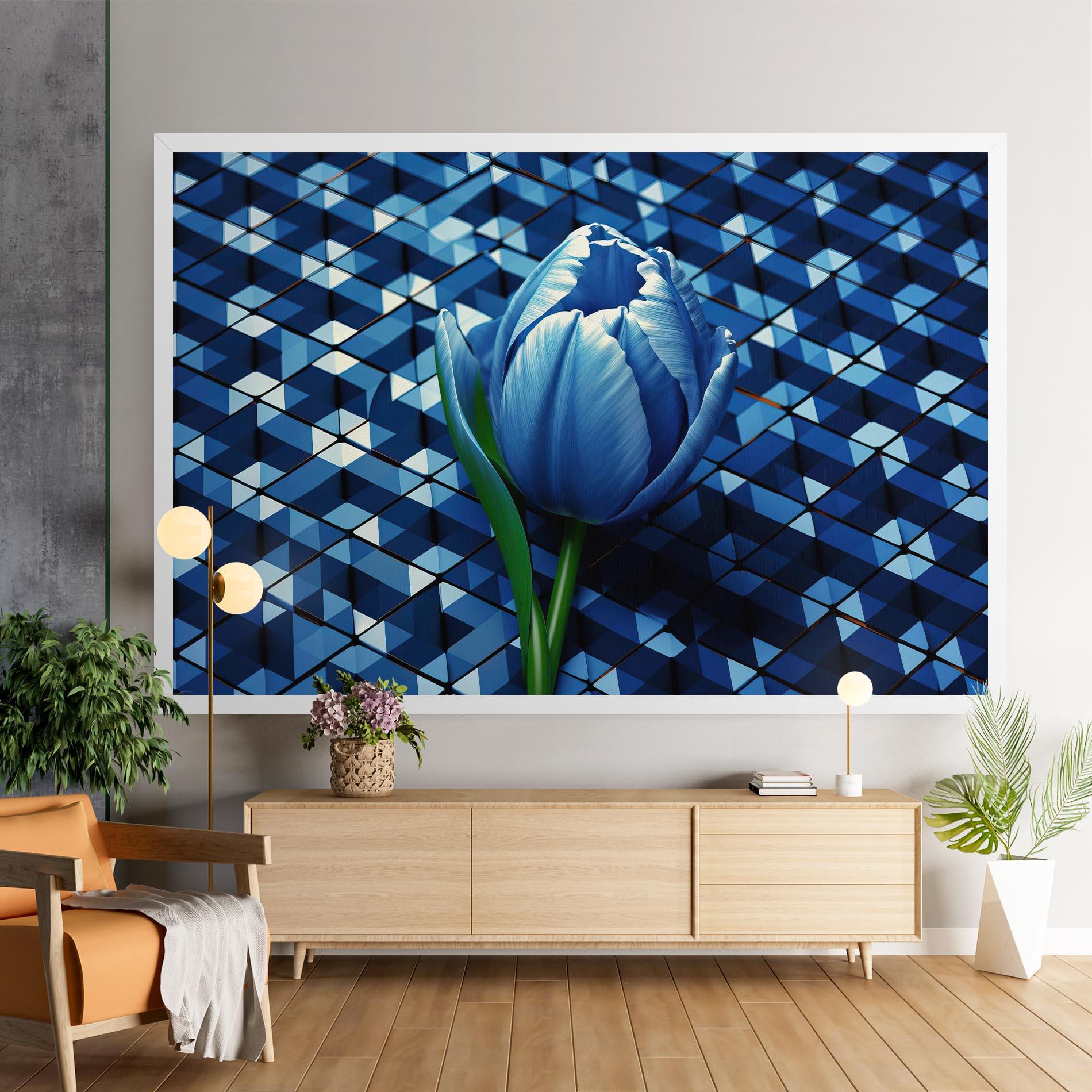 Tablou Canvas Blue Tulip mockup 9
