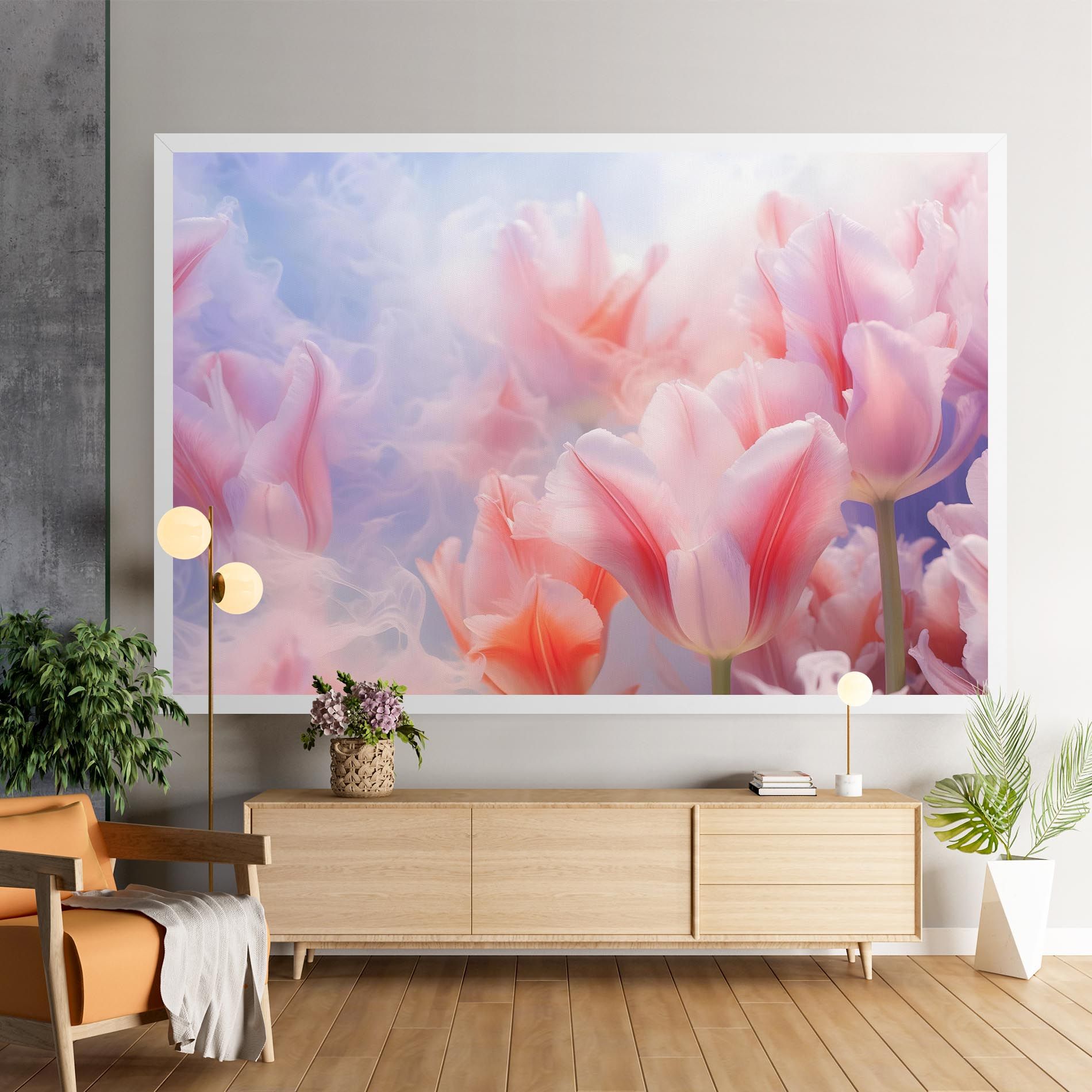 Dreamy Pink Tulips mockup 9