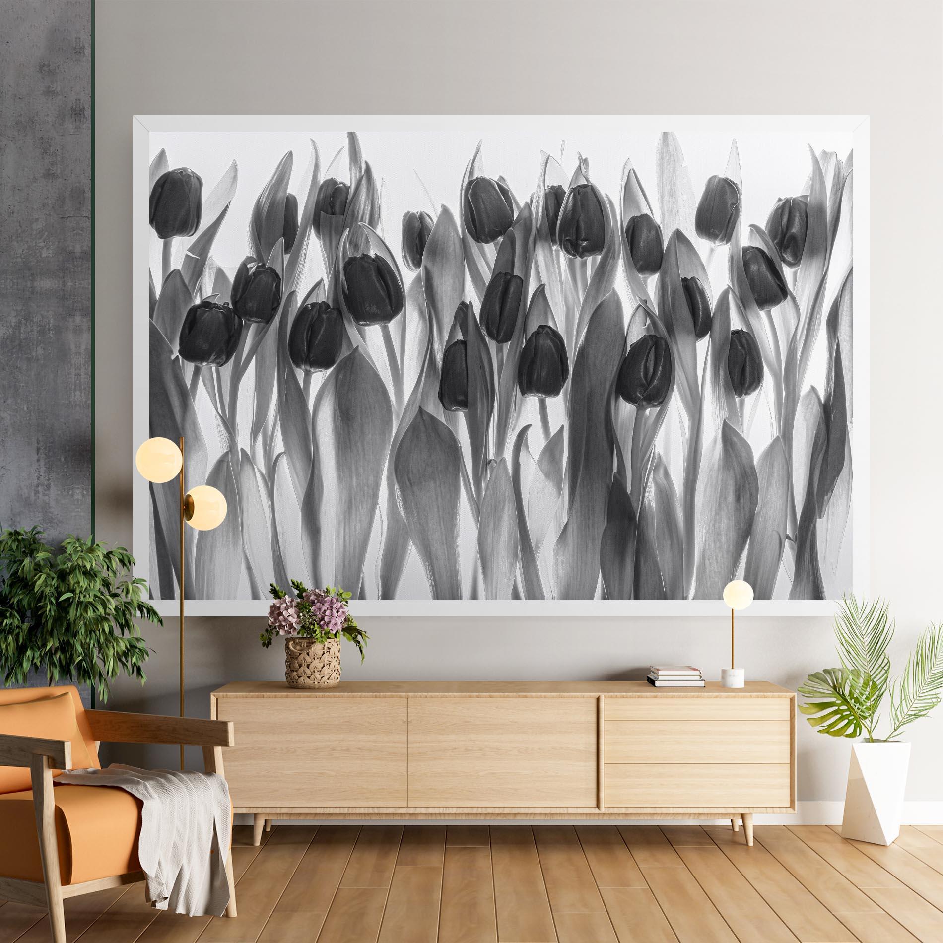 Tablou Canvas Grey Tulips mockup 9