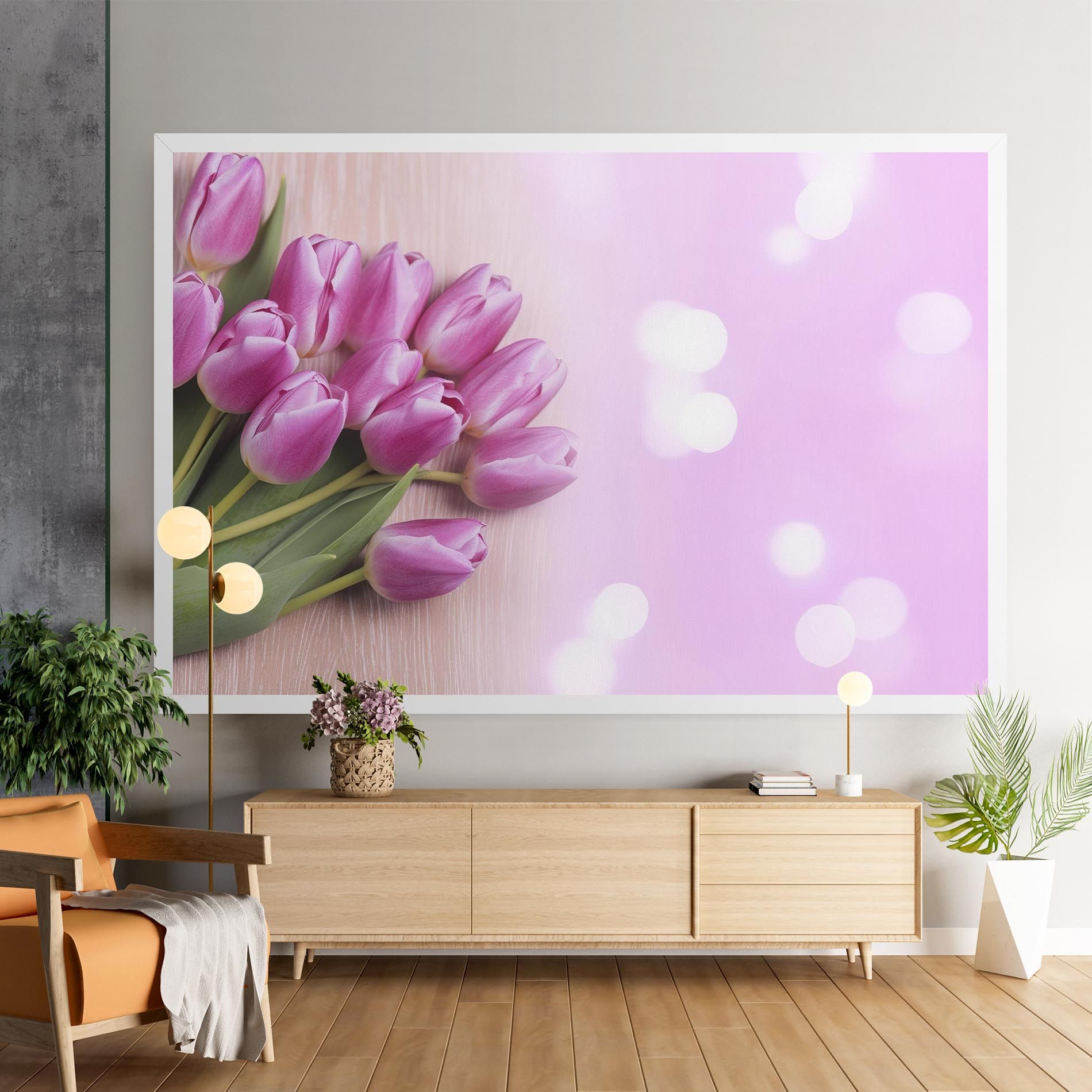 Pink Tulip Flowers mockup 9