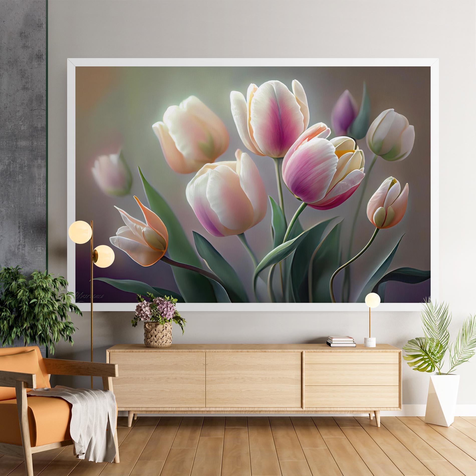 Tablou Canvas Pretty Tulips mockup 9